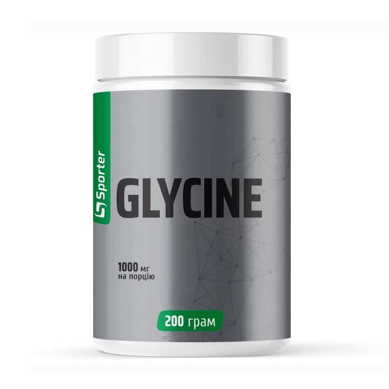 Гліцин, Sporter Glycine, 1000 мг, 200 г