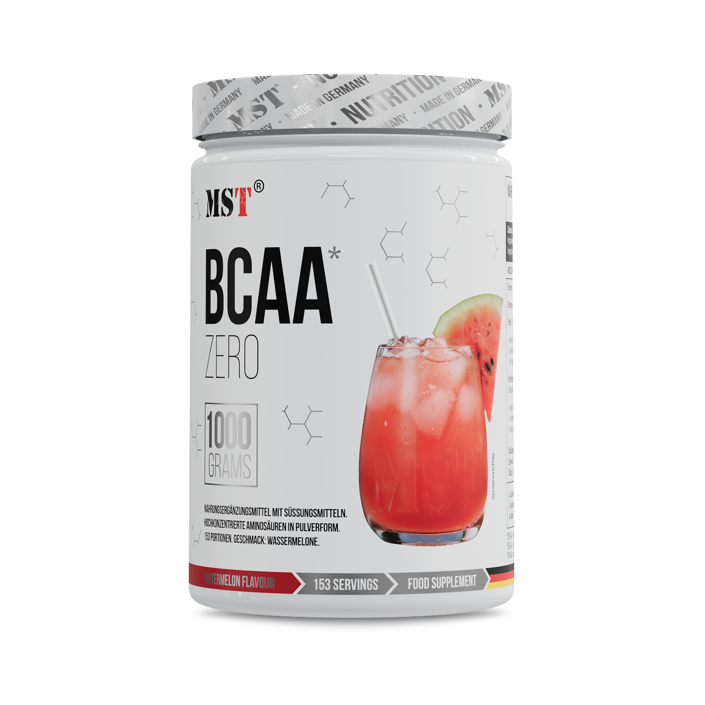 Амінокислоти BCAA, MST BCAA zero, 1 кг (Кавун)