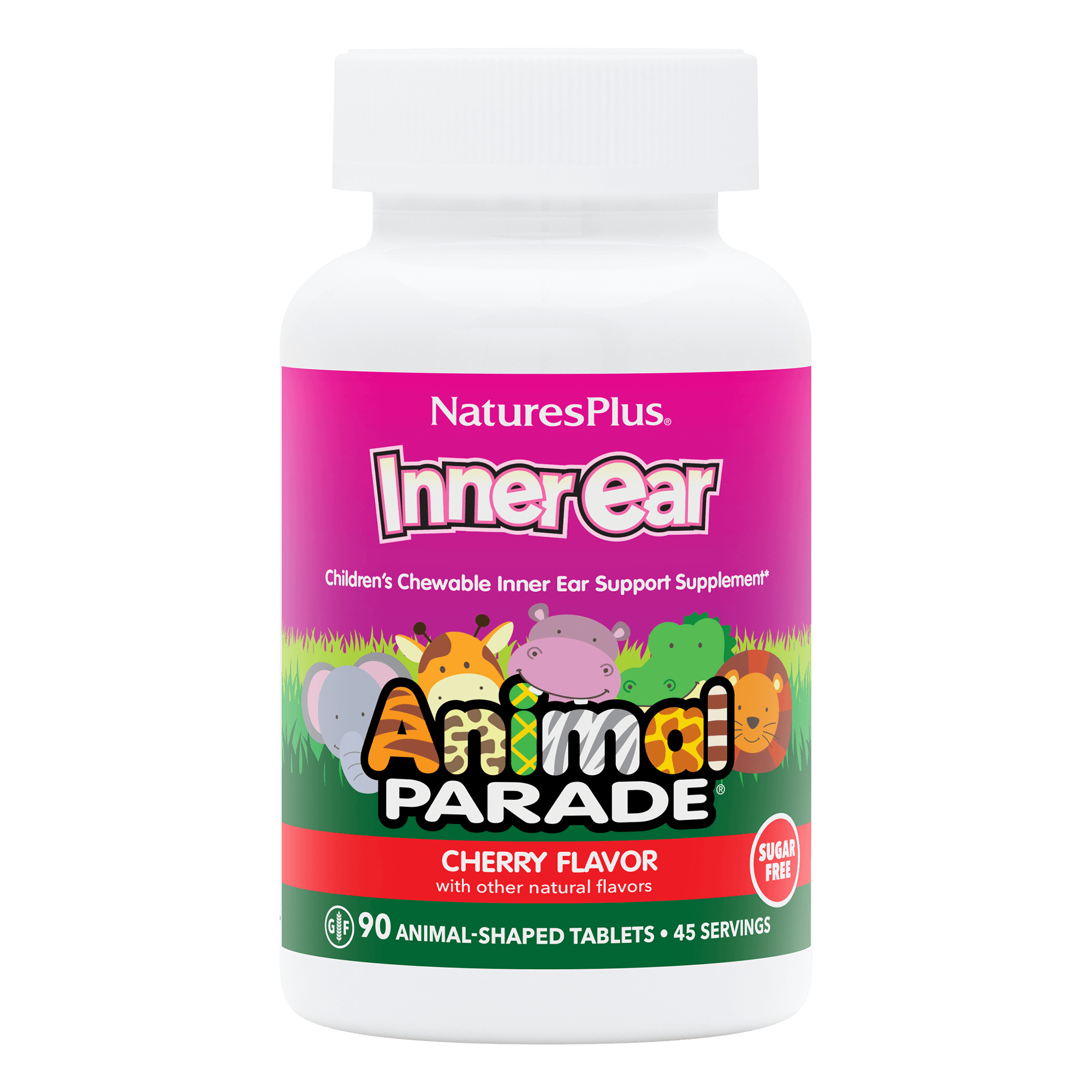Комплекс для підтримки внутрішнього вуха, Natures Plus Inner Ear Children's Chewable, 90 таблеток (Вишня)