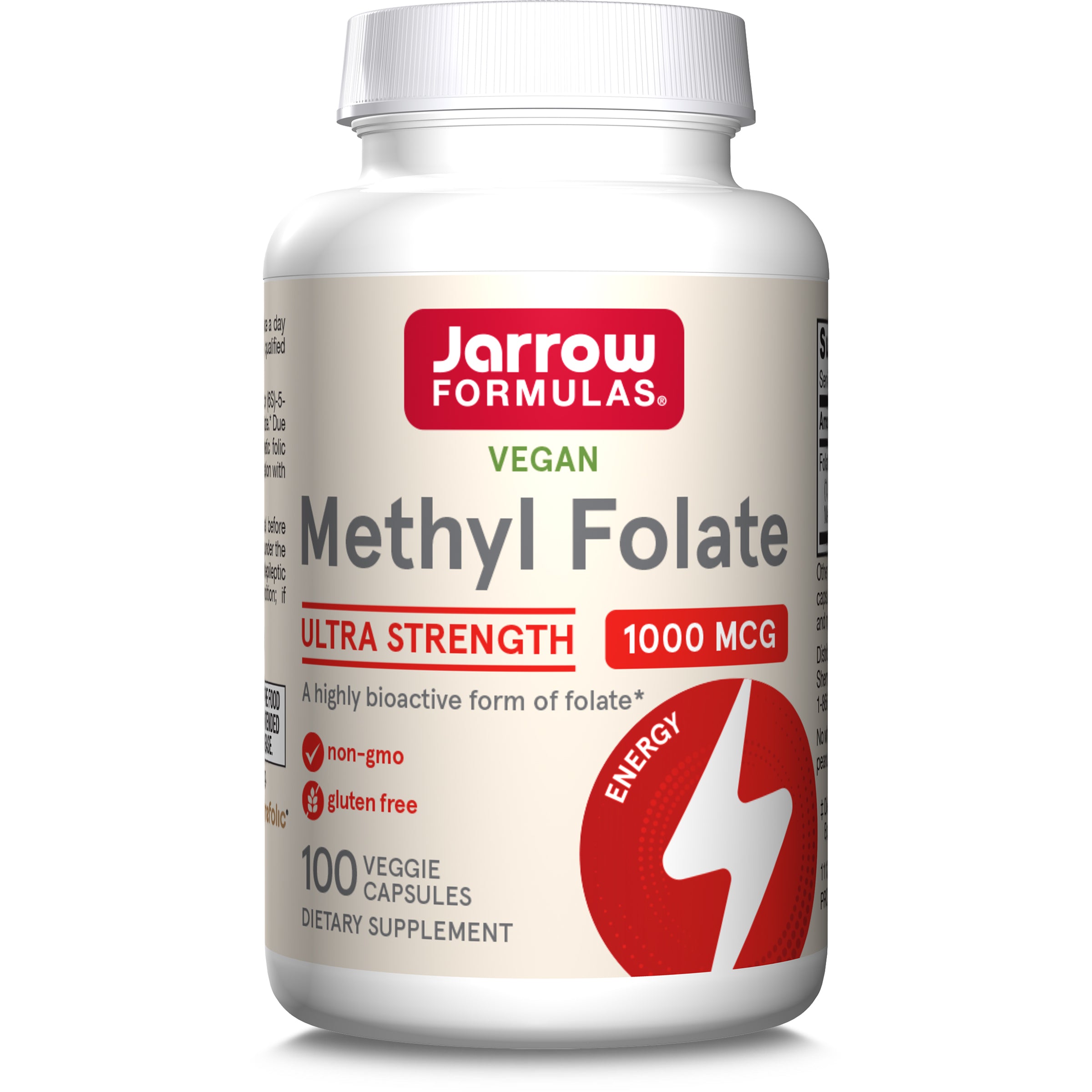 Метил фолієва кислота, Methyl Folate, Jarrow Formulas 1000 мкг, 100 кап.