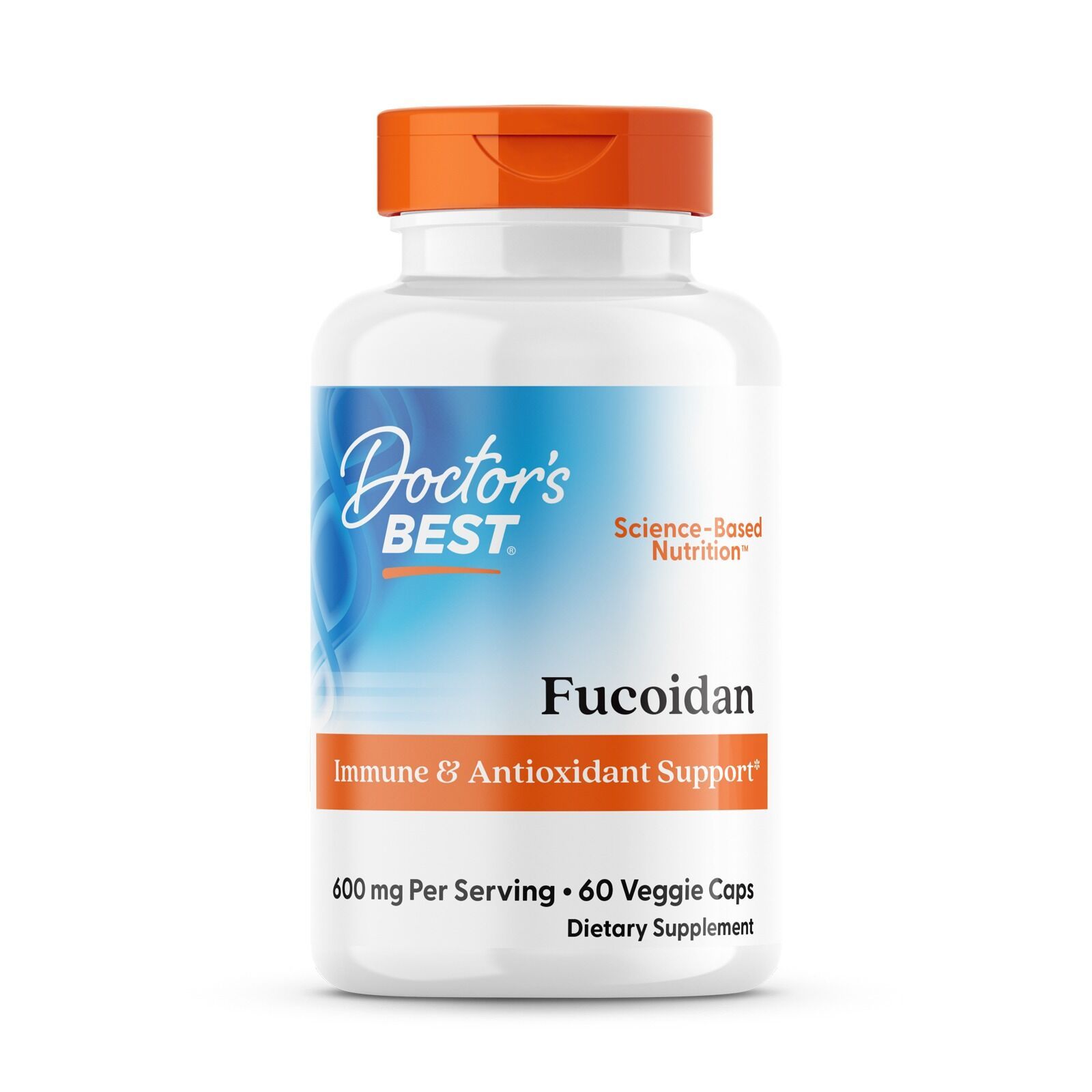 Фукоїдан, Doctor's Best Fucoidan 70%, 600 мг, 60 вегетаріанських капсул