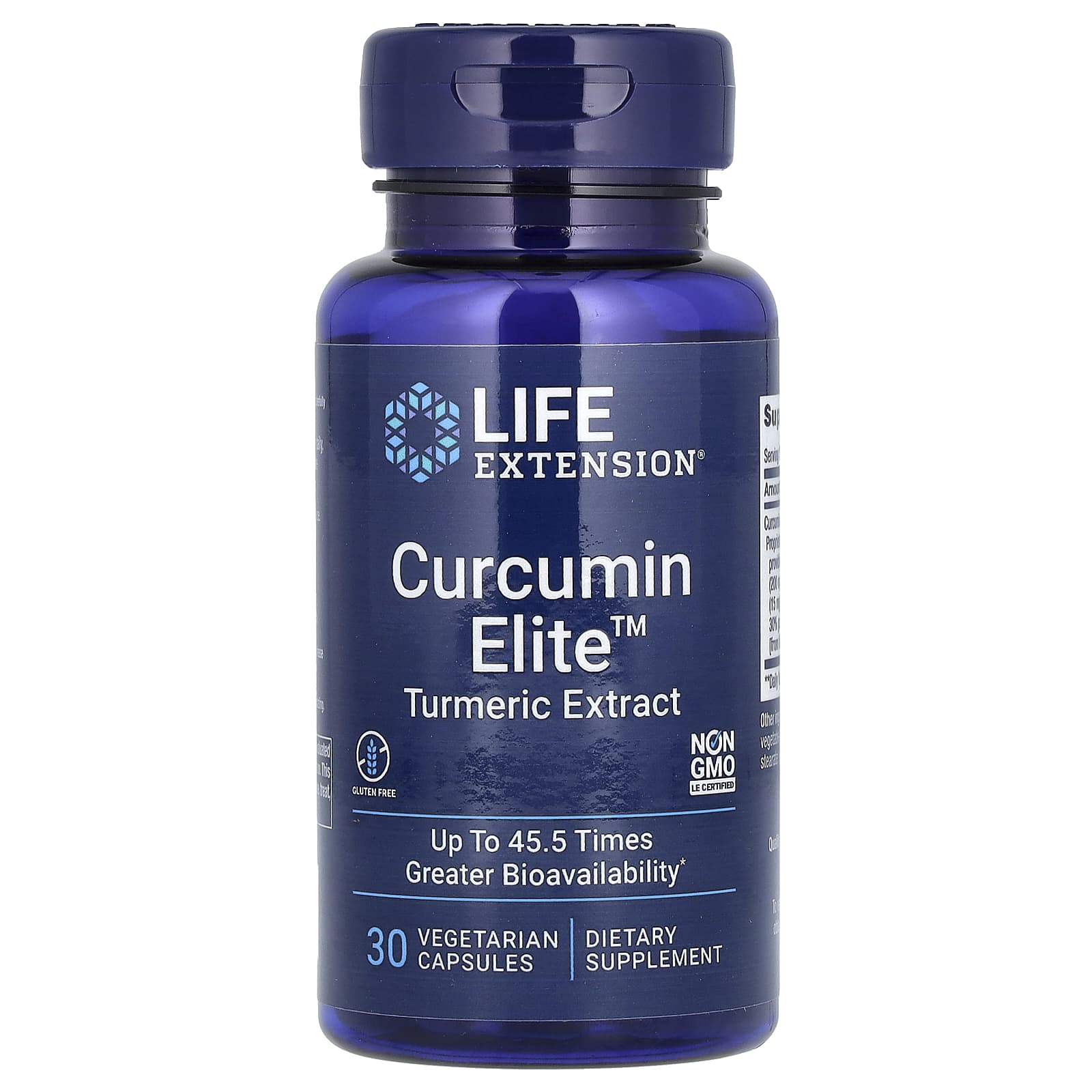 Екстракт куркуми, Life Extension Curcumin Elite Turmeric Extract, 30 вегетаріанських капсул