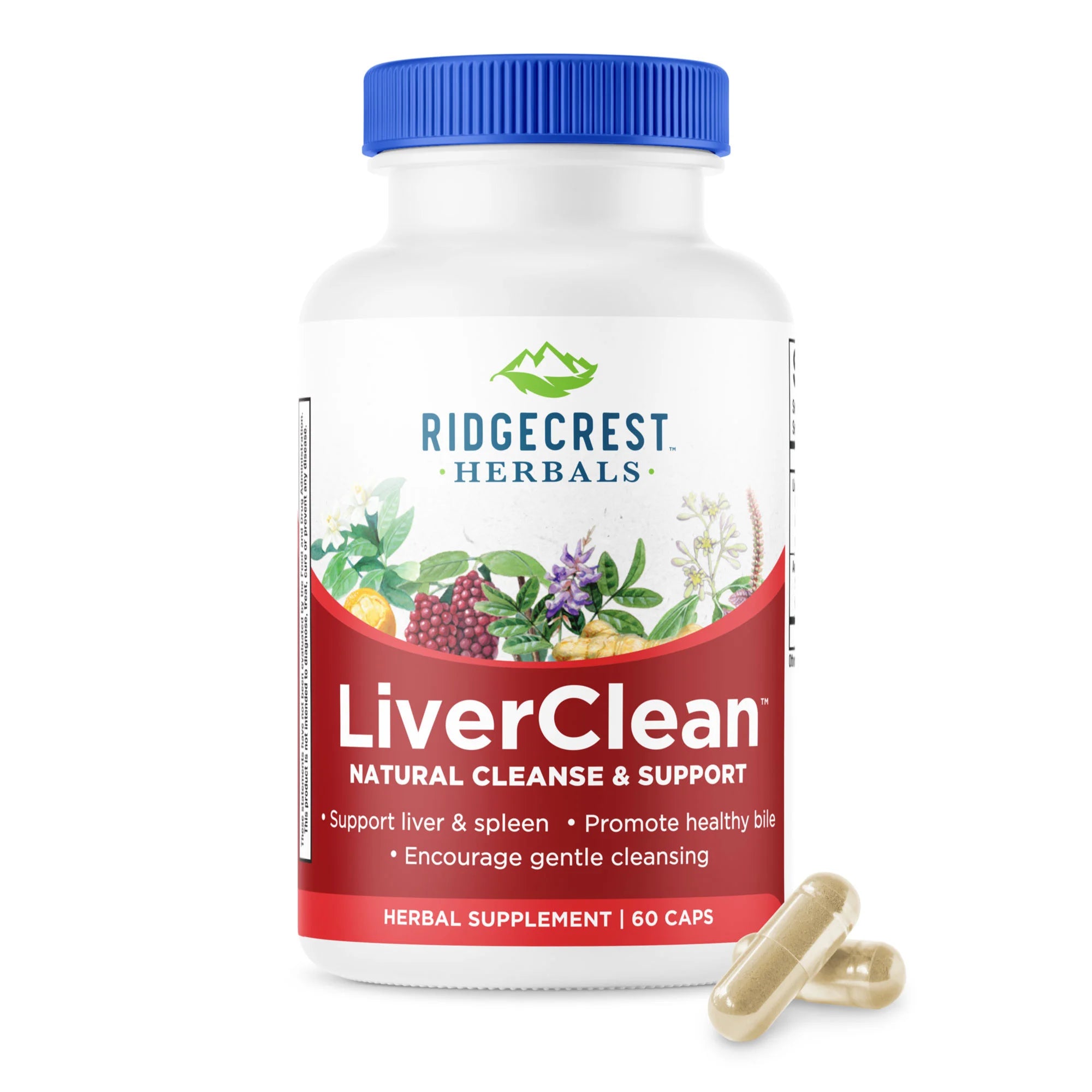 Комплекс для підтримки та захисту печінки, Ridgecrest Herbals LiverClean, 60 вегетаріанських капсул