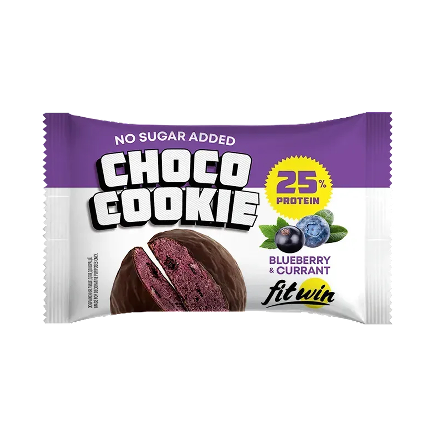 Протеїнове печиво, FitWin Choco Cookie 25%  10 шт. по 40 г. (Чорниця, Смородина)