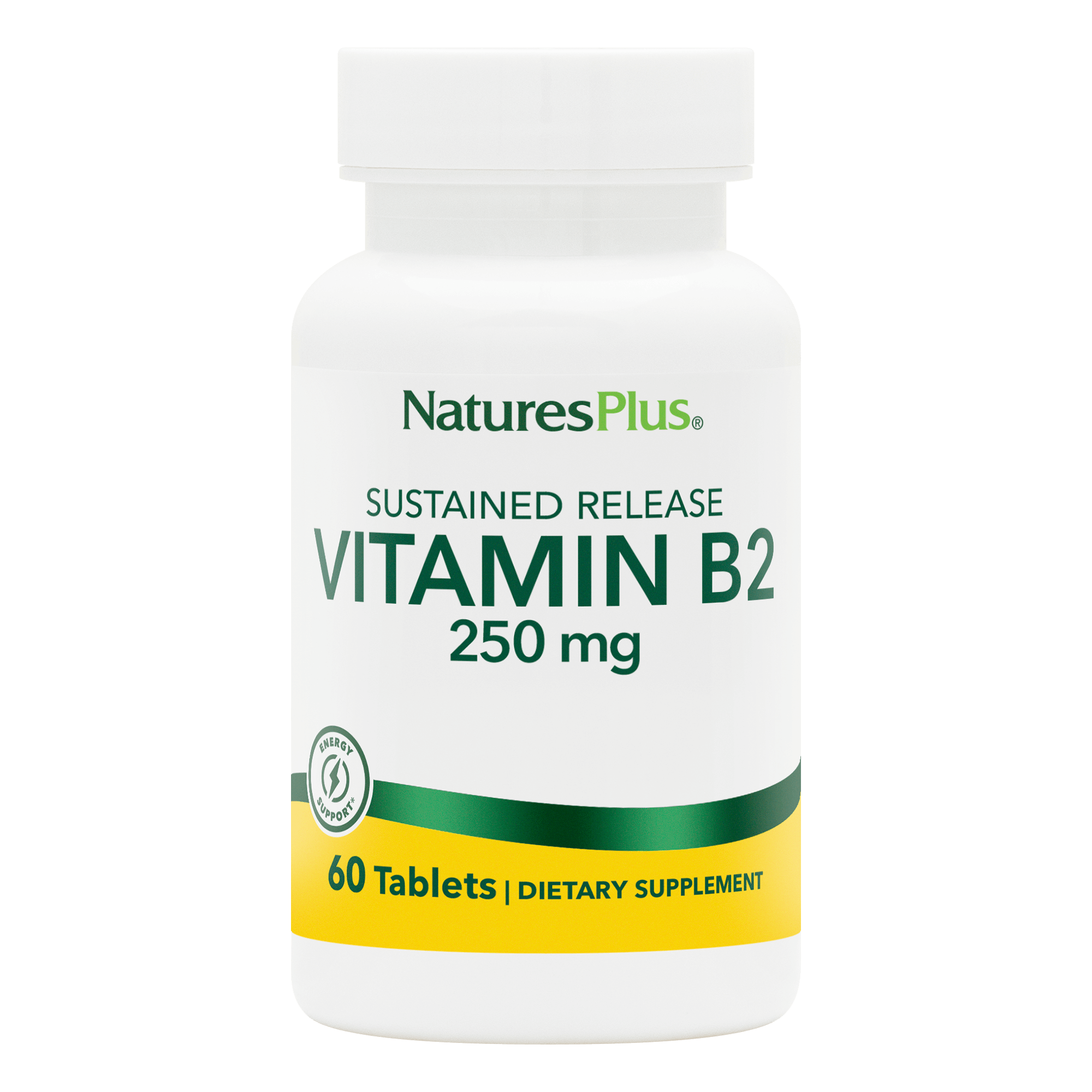 Рибофлавін, вітамін B-2, Natures Plus Riboflavin Vitamin B-2, 250 мг, 60 таблеток