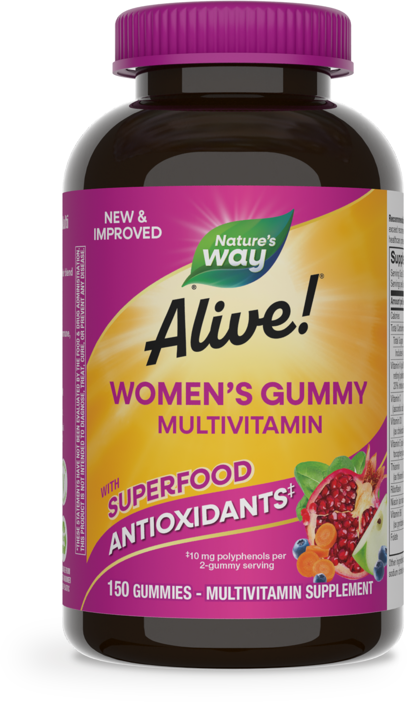 Мультивітаміни для жінок, Nature's Way Alive! Women's Gummy Multivitamin, 150 жувальних цукерок (суміш ягід)