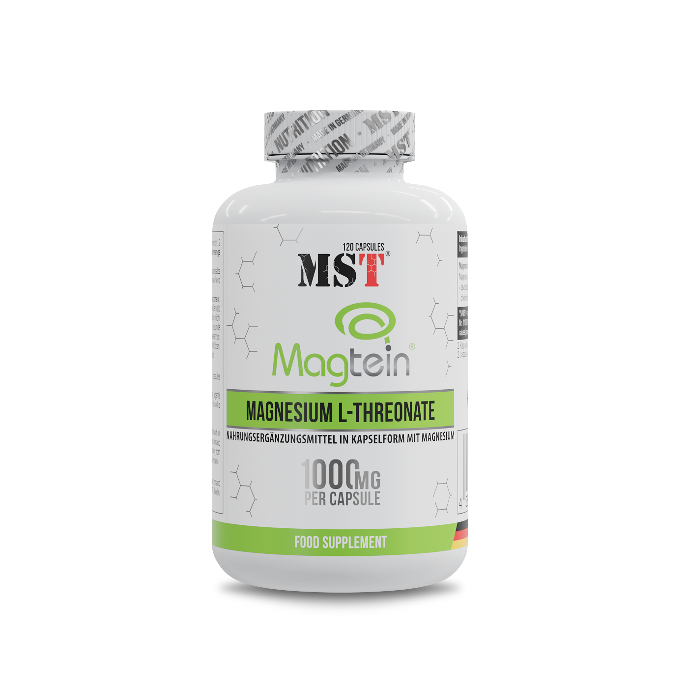 Магній L-треонат, MST Magtein magnesium l-threonate, 1000 мг, 120 капсул