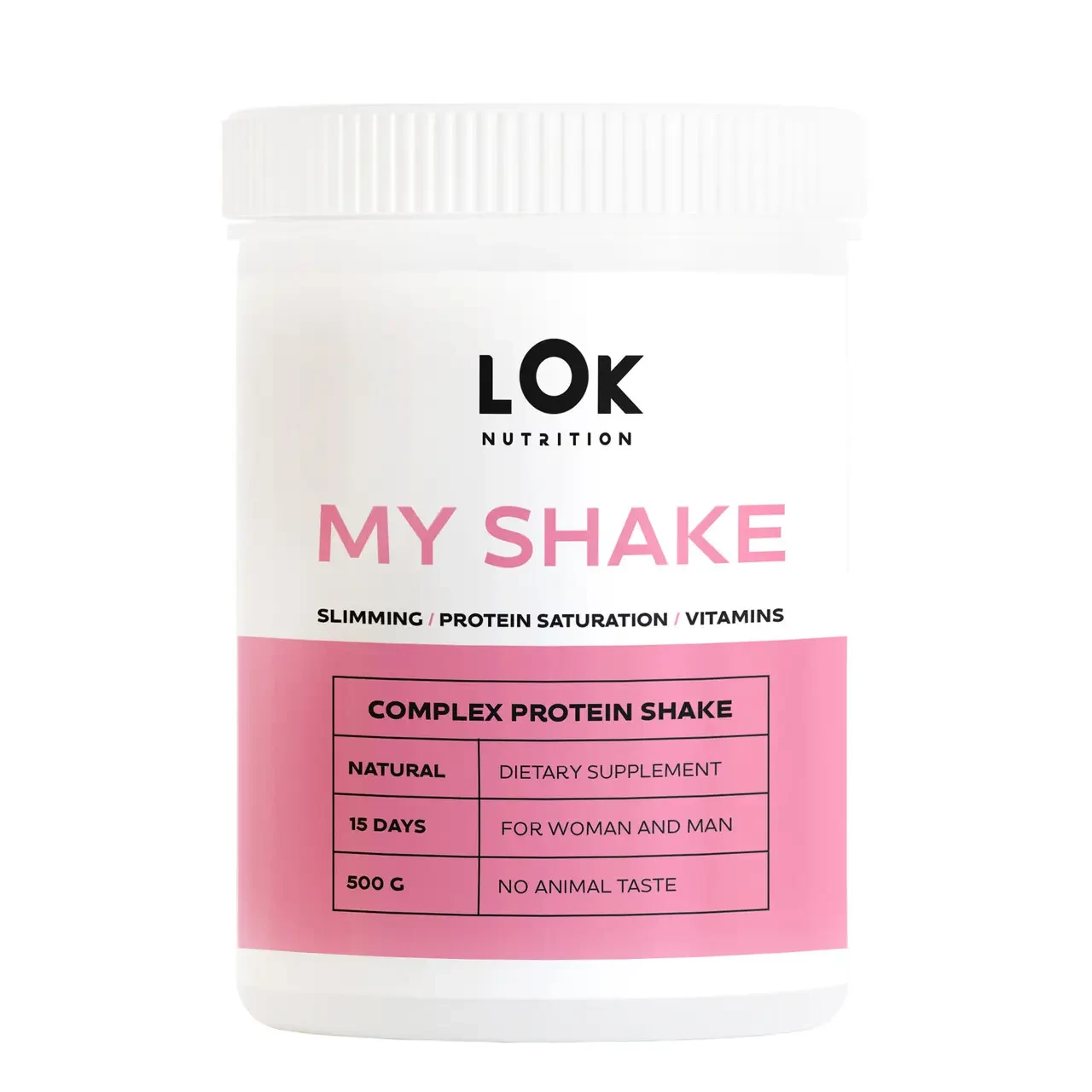Протеїн для схуднення, LOK Nutrition MY SHAKE, 500 г (Лісові ягоди)