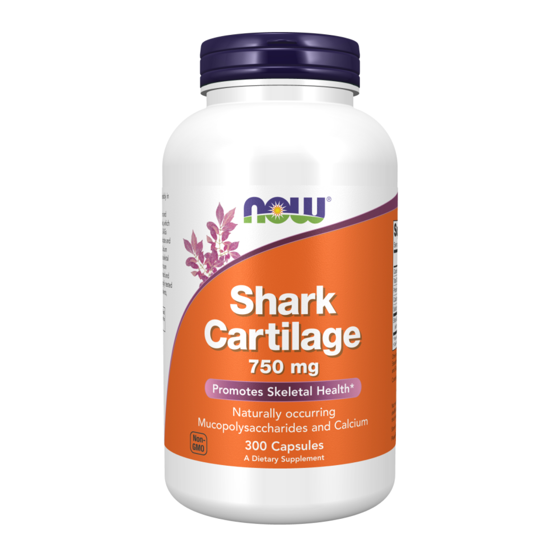 Хрящ акули, Now Foods Shark Cartilage, 750 мг, 300 капсул