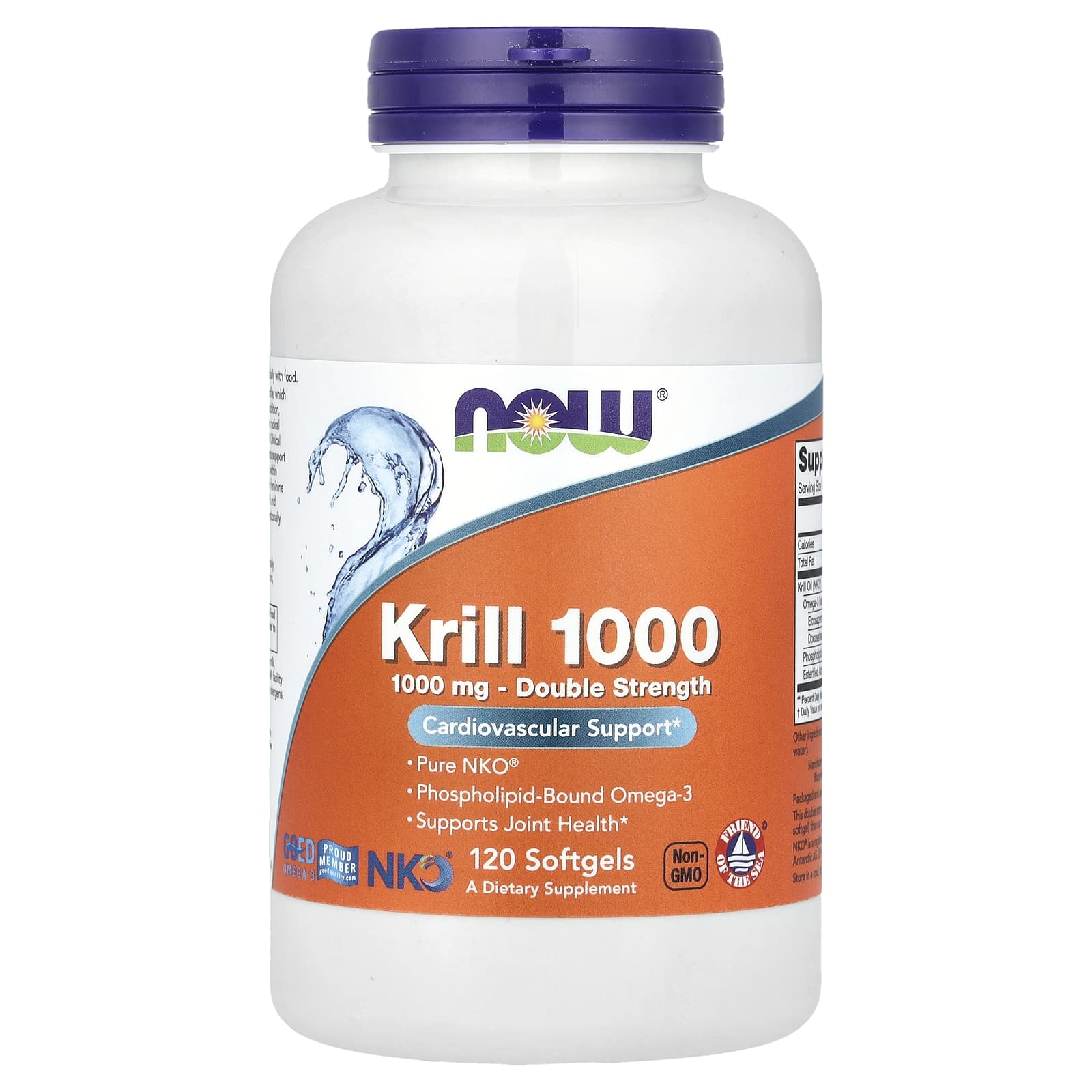 Олія криля Neptune, Now Foods Neptune Krill 1000, 1000 мг, 120 м'яких капсул