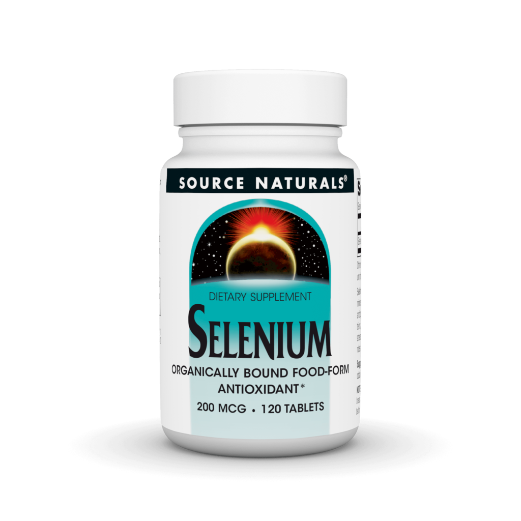 Селен, Source Naturals Selenium, 200 мкг, 120 таблеток