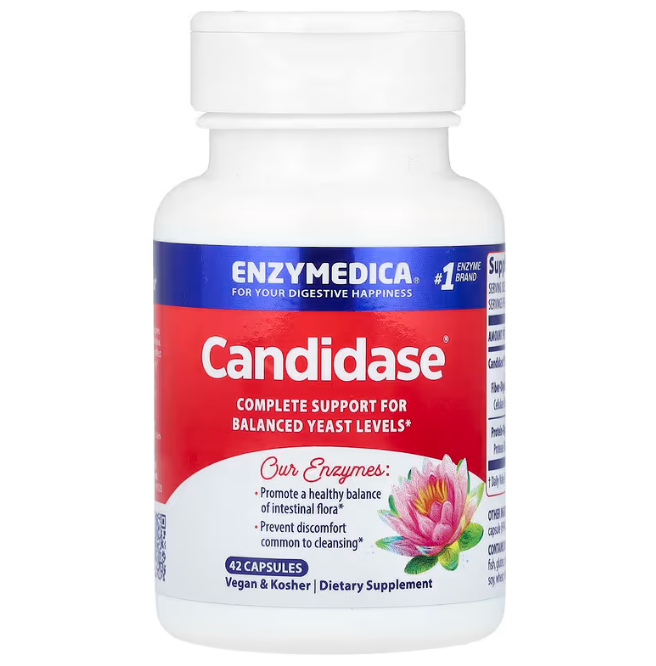 Підтримка травлення, Enzymedica Candidase, 42 капсули