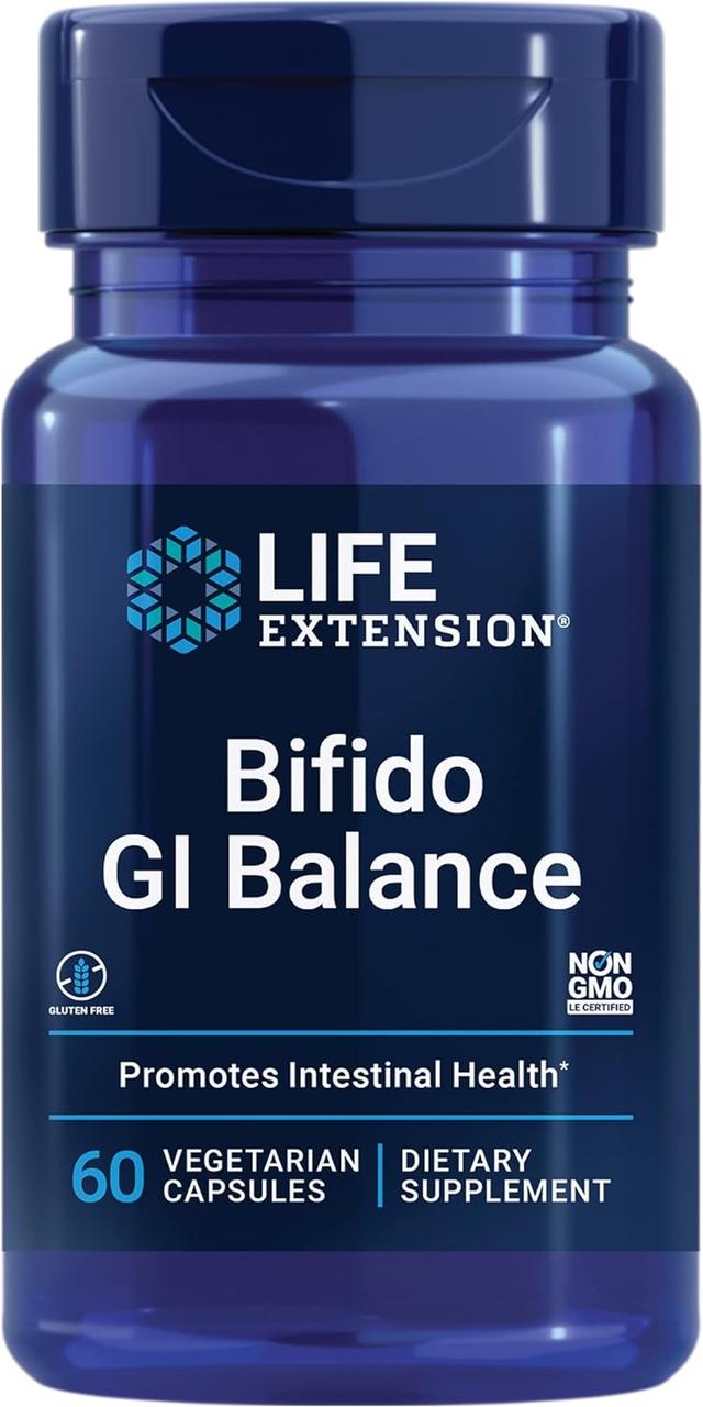 Біфідобактерії, Life Extension Bifido GI Balance, 60 вегетаріанських капсул