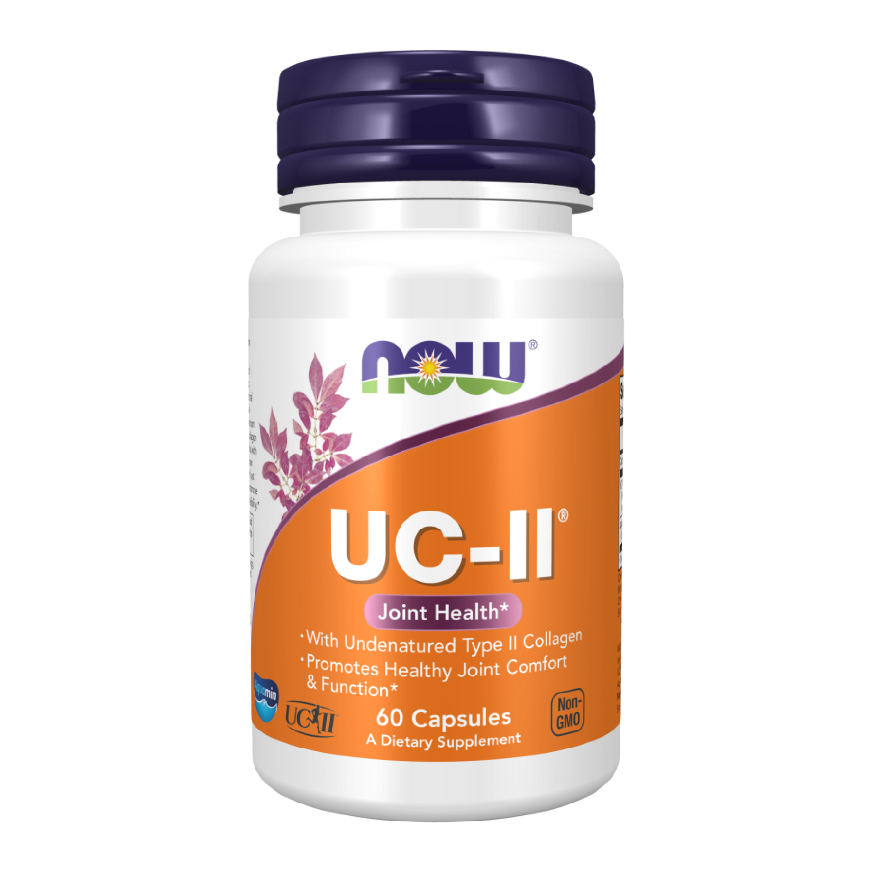 Колаген типу II для суглобів, Now Foods UC-II Type II Collagen, 40 мг, 60 вегетаріанських капсул