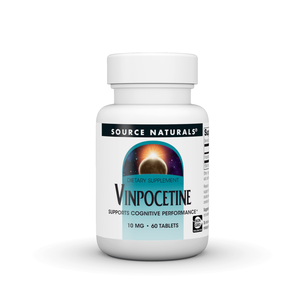 Вінпоцетин, Source Naturals Vinpocetine, 10 мг, 60 таблеток