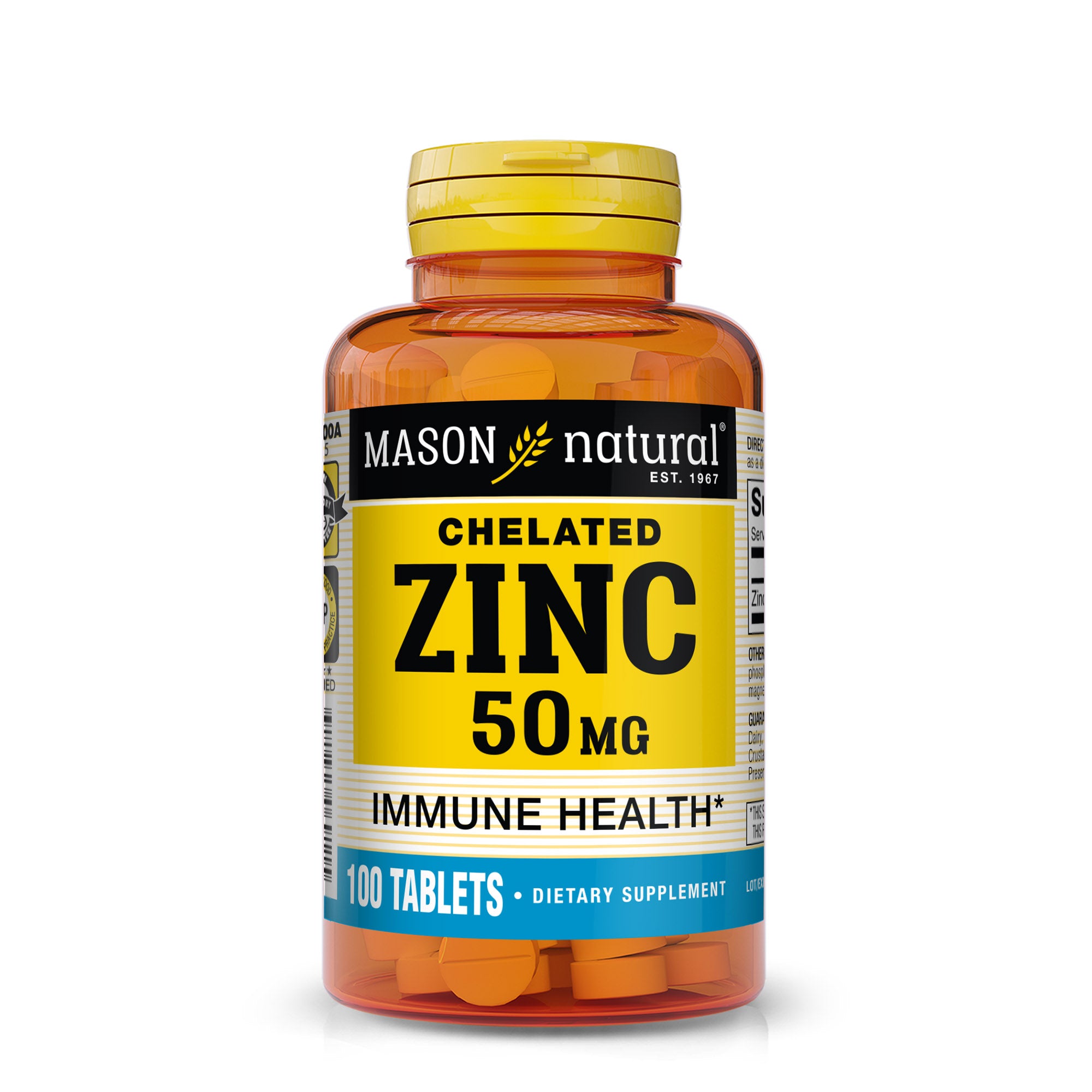 Цинк, Mason Natural Zinc, 50 мг, 100 таблеток