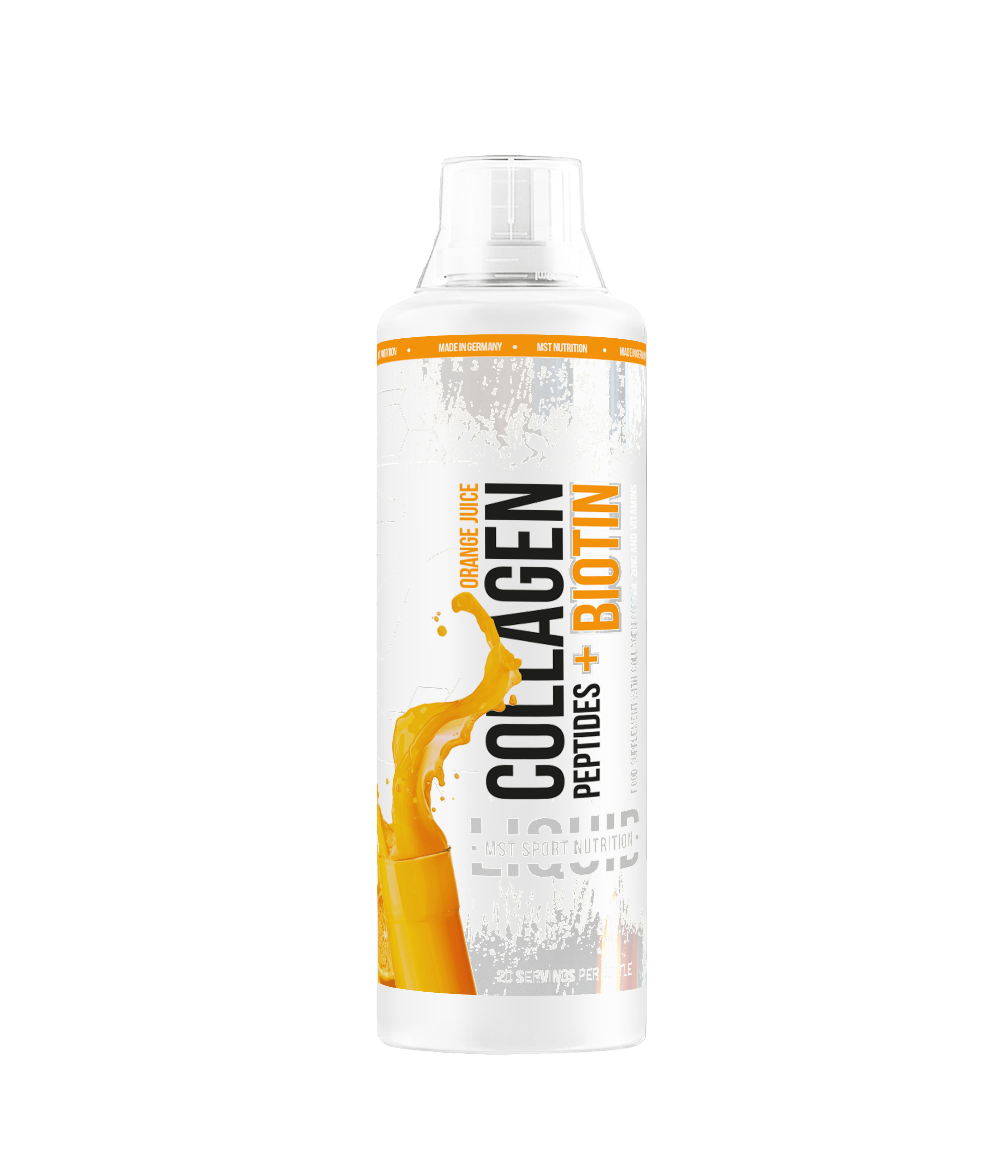 Колаген з біотином, MST Сollagen Peptides + Biotin, 500 мл (Апельсиновий сік)