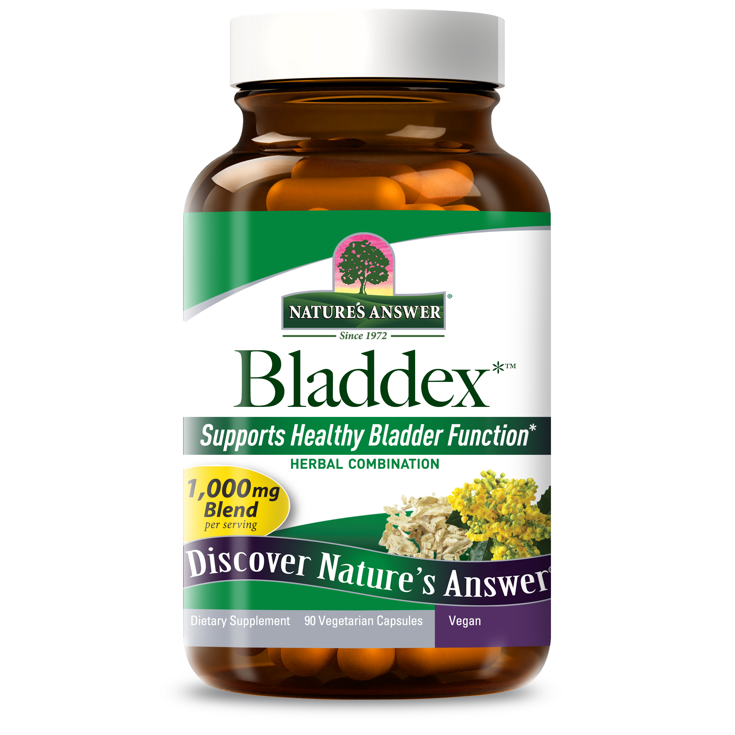 Здоров'я сечового міхура, Nature's Answer Bladdex, 1000 мг, 90 вегетаріанських капсул