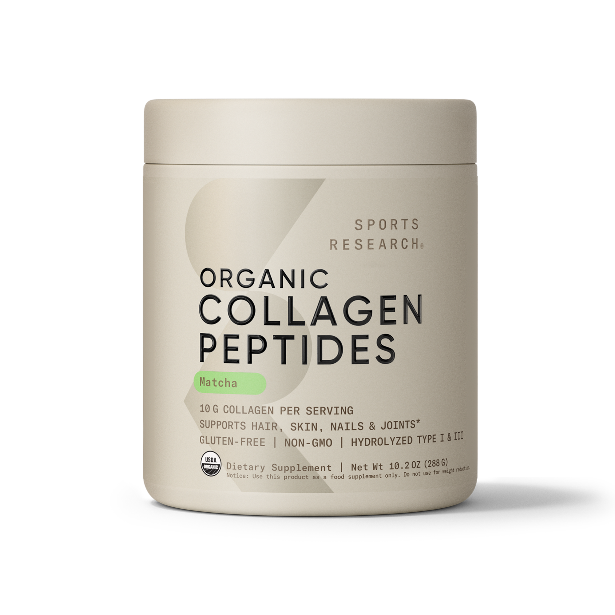 Collagen Peptides Organic Matcha - 288g Green Tea