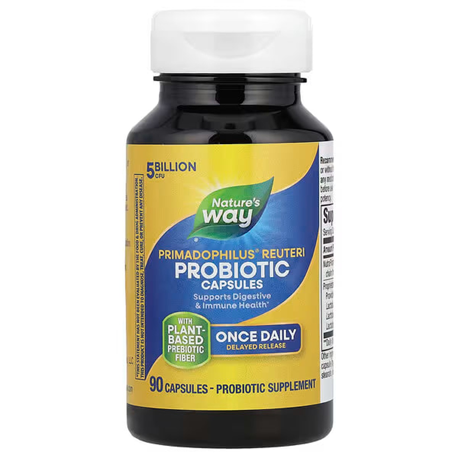 Пробіотики, Primadophilus® Reuteri Probiotic, Nature's Way, 5 млрд КУО, 90 капсул