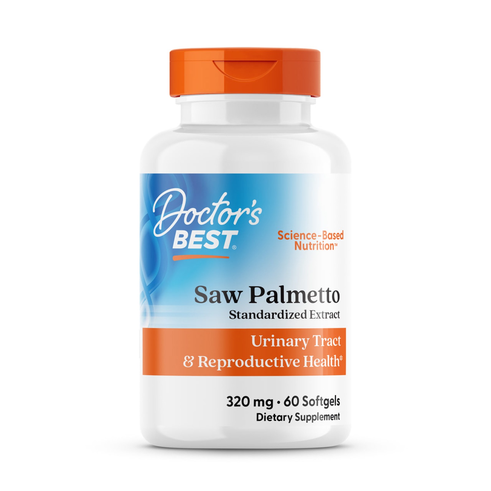 Со Пальметто, Saw Palmetto, Doctor's Best, екстракт, 320 мг, 60 гелевих капсул