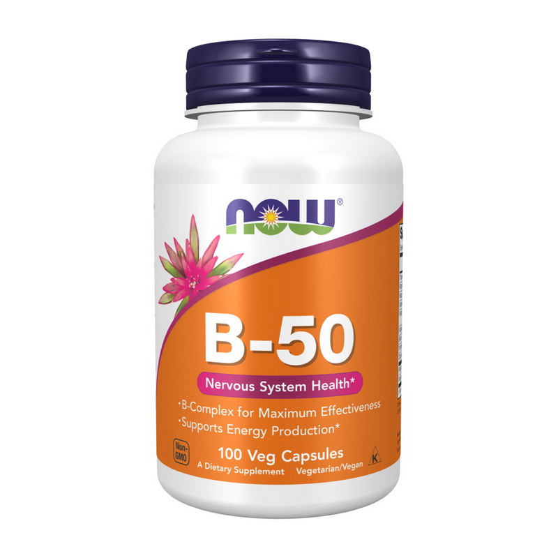 Вітамінний комплекс групи B, Now Foods B-50, 100 вегетаріанських капсул