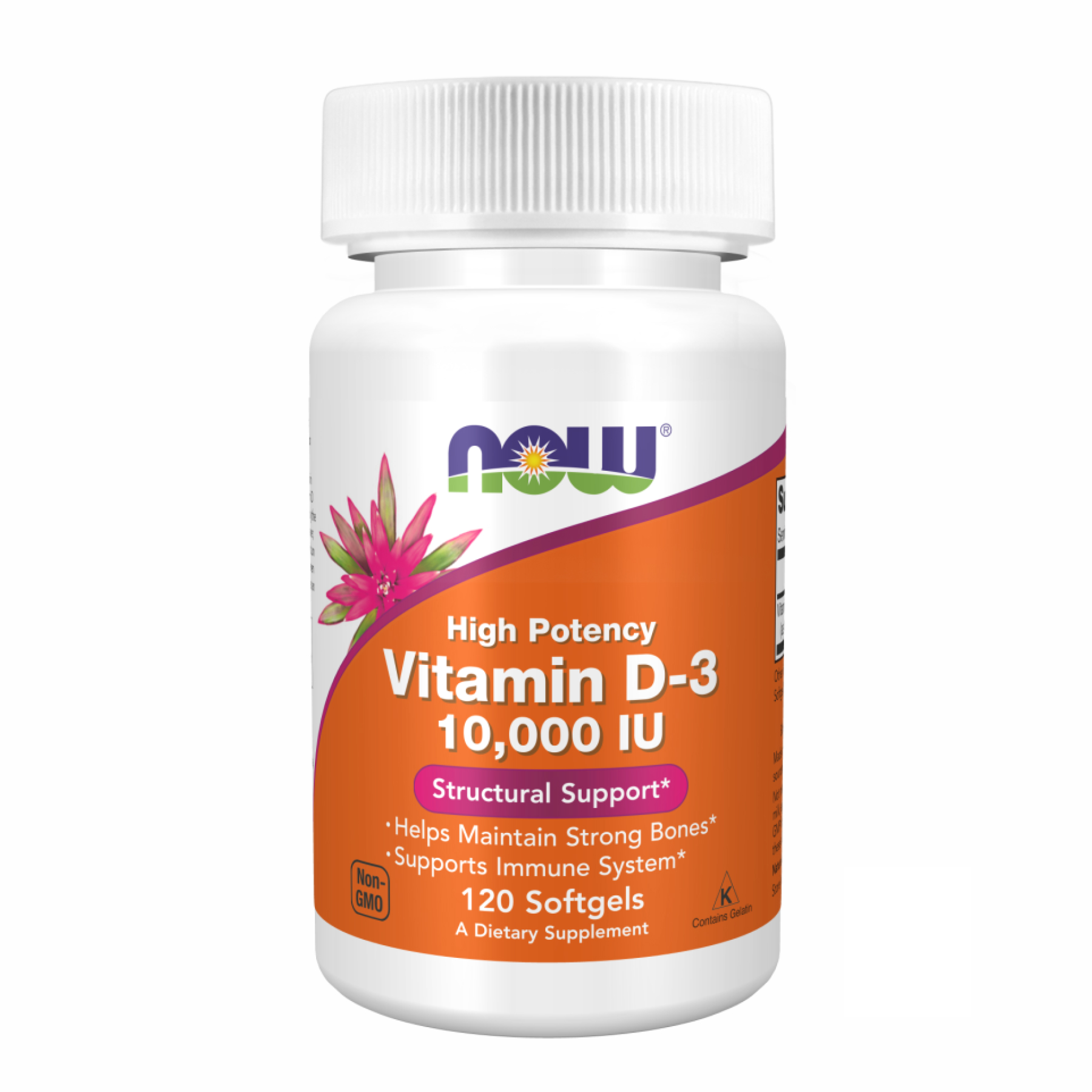 Вітамін D3, Now Foods High Potency Vitamin D-3 10000 IU, 120 м'яких капсул