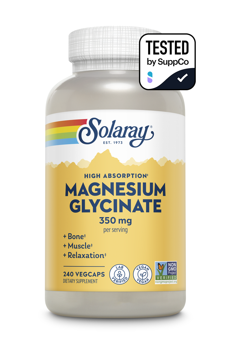 Магній гліцинат, Solaray High Absorption Magnesium Glycinate, 350 мг, 240 вегетаріанських капсул