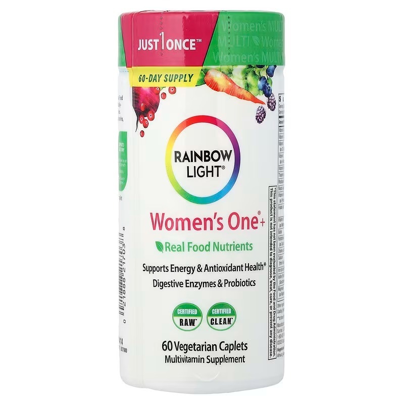Мультивітаміни для жінок, Women's Multivitamin, Rainbow Light, 1 на день, висока ефективність, 60 вегетаріанських таблеток