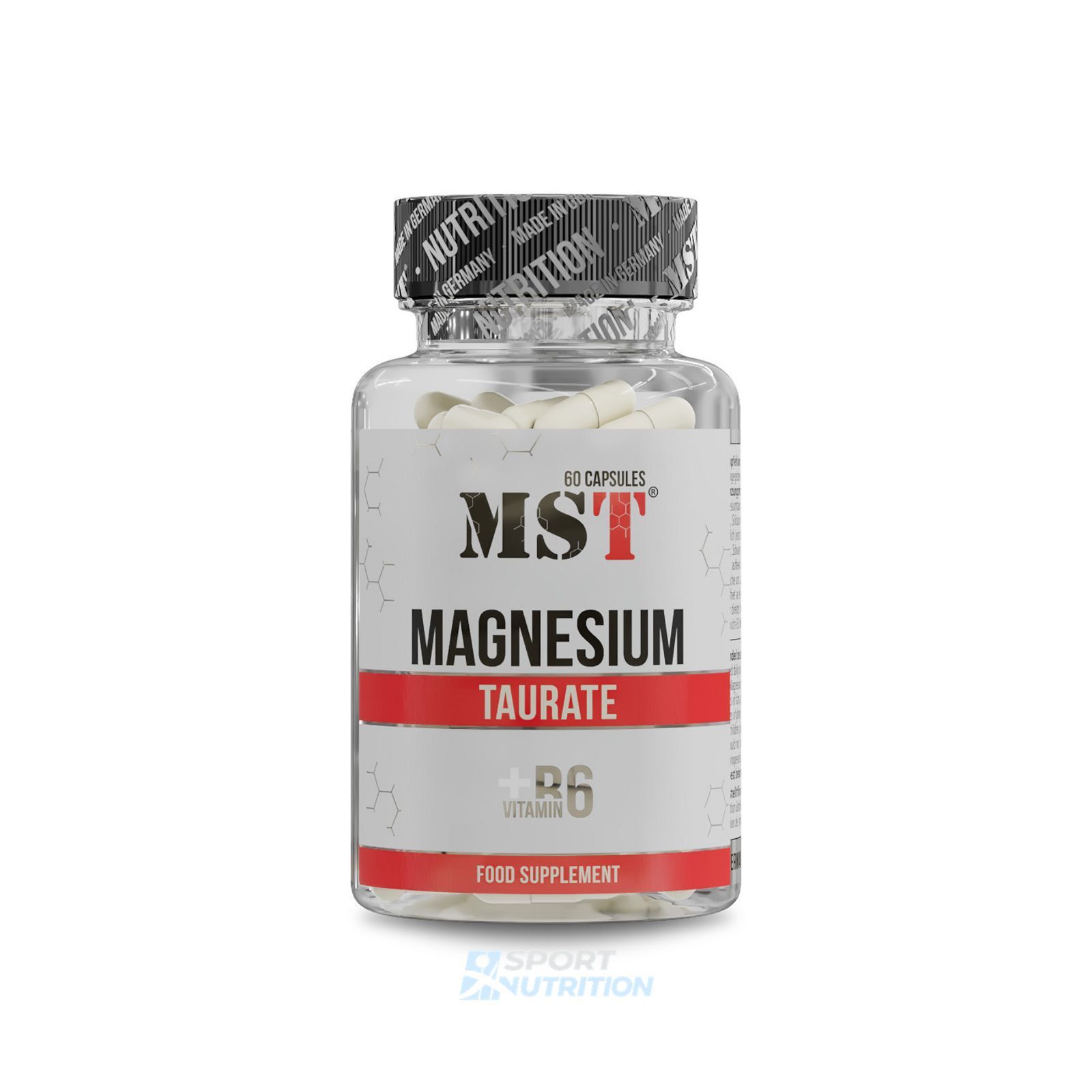 Магній таурат, MST Magnesium Taurate, 60 капсул
