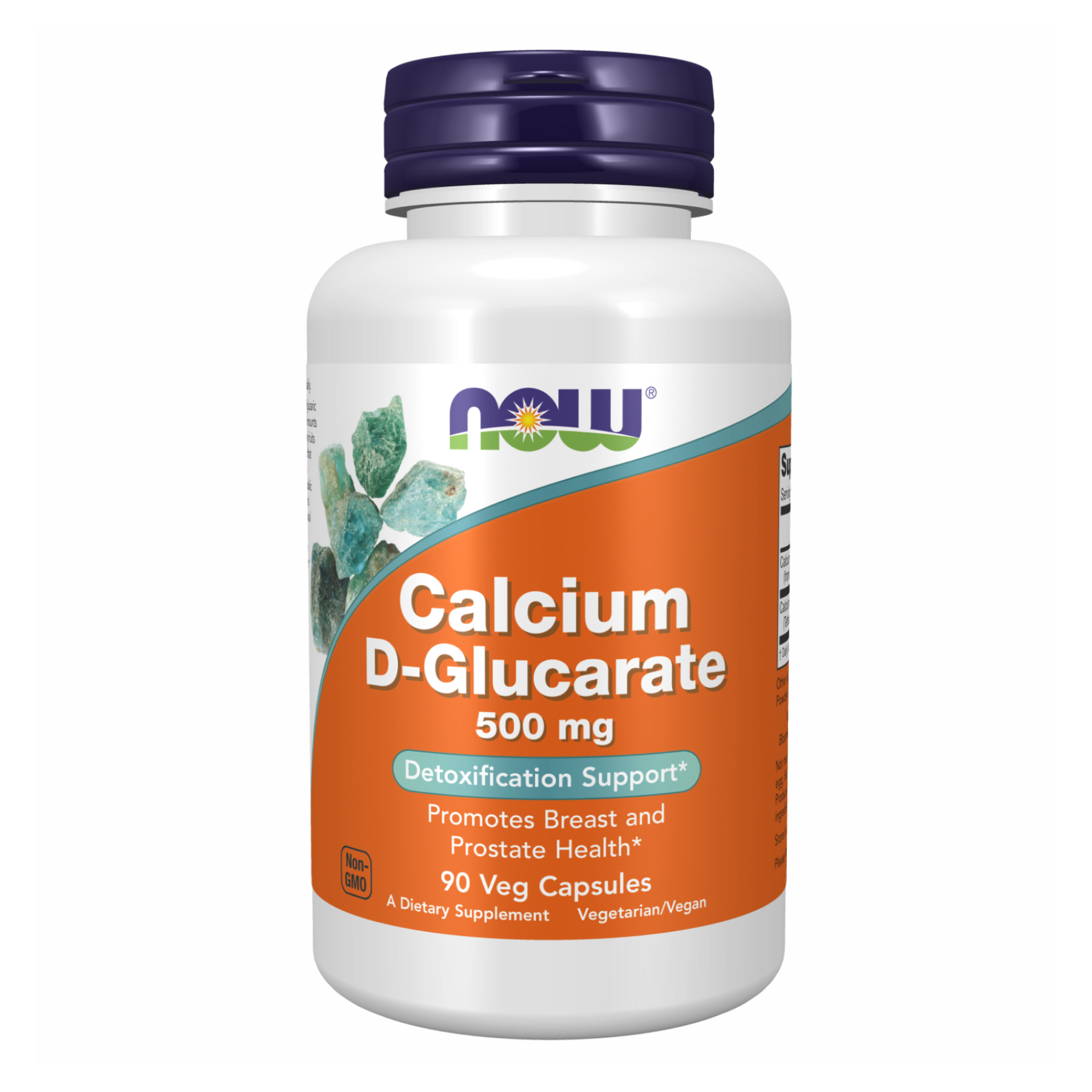 Кальцій D-глюкарат, Now Foods Calcium D-Glucarate, 500 мг, 90 вегетаріанських капсул