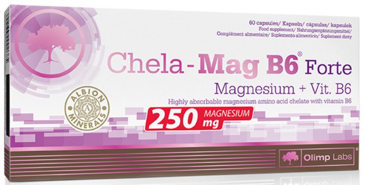 Магній з вітаміном B6, Olimp Nutrition Chela-Mag B6, 60 капсул