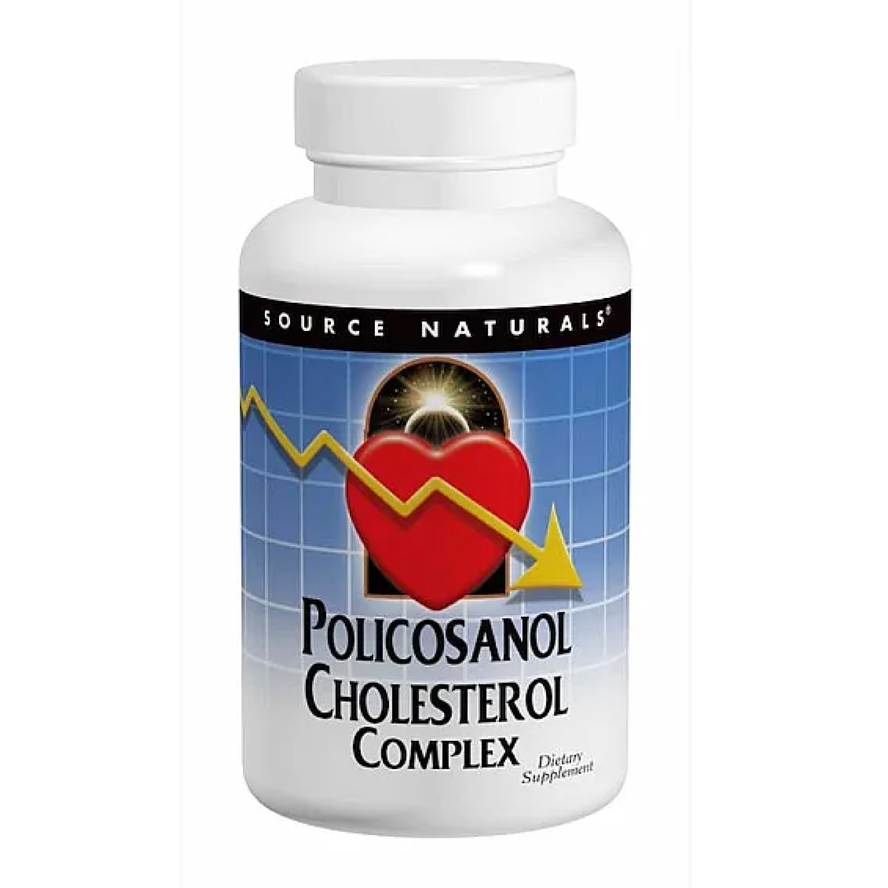 Полікозанол комплекс для зниження холестерину, Source Naturals Policosanol Cholesterol Complex, 60 таблеток