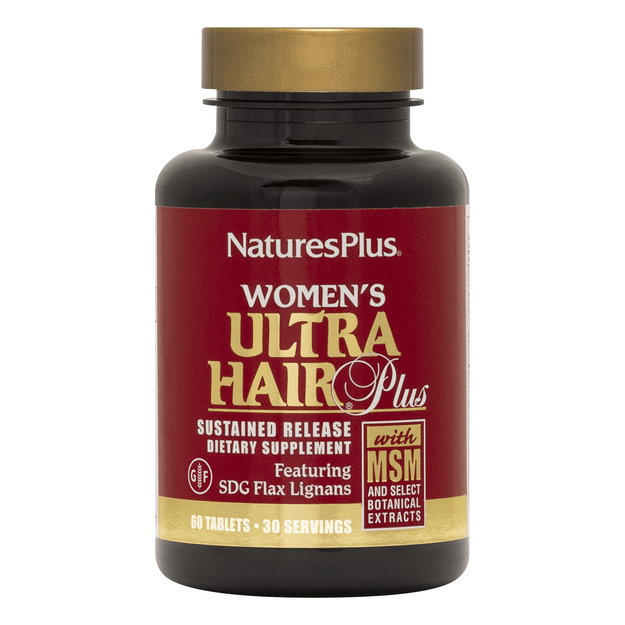 Вітаміни для волосся для жінок, Natures Plus Women's Ultra Hair Plus, 60 таблеток з уповільненим вивільненням
