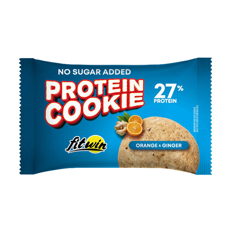 Протеїновий батончик, FitWin Protein Cookie, 40 г (Апельсин, Імбир)