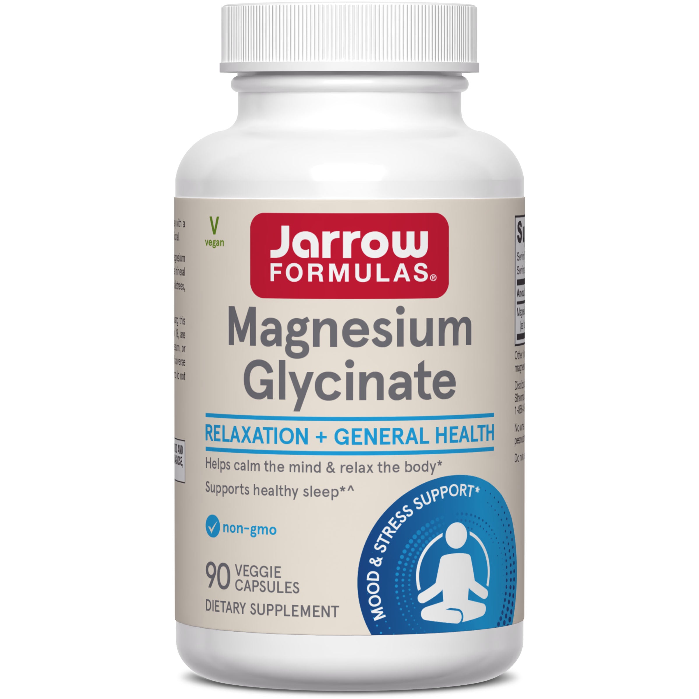 Магній гліцинат, 360 мг, Magnesium Glycinate, Jarrow Formulas, 90 вегетаріанських капсул