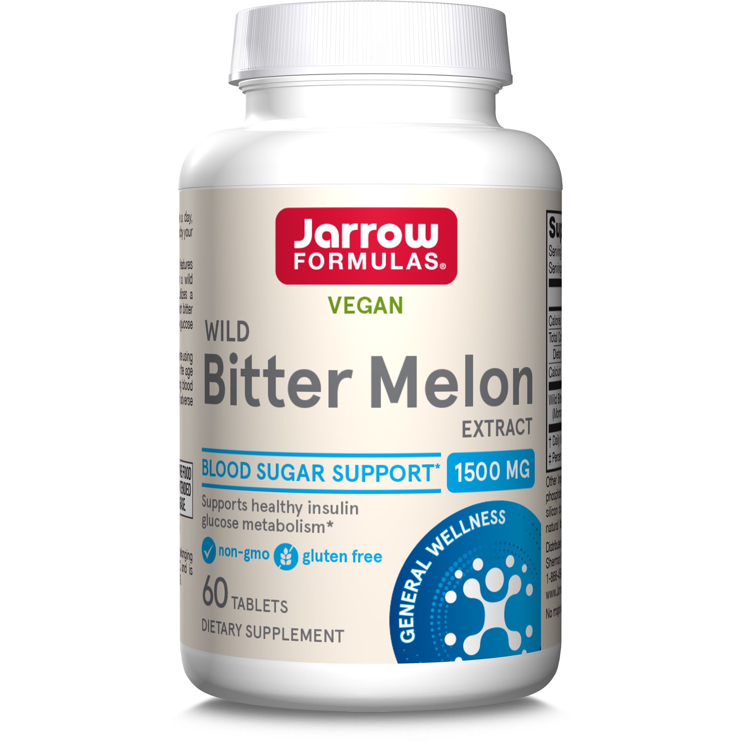 Екстракт дикої гіркої дині, 750 мг, Vegan Wild Bitter Melon Extract, Jarrow Formulas, 60 таблеток