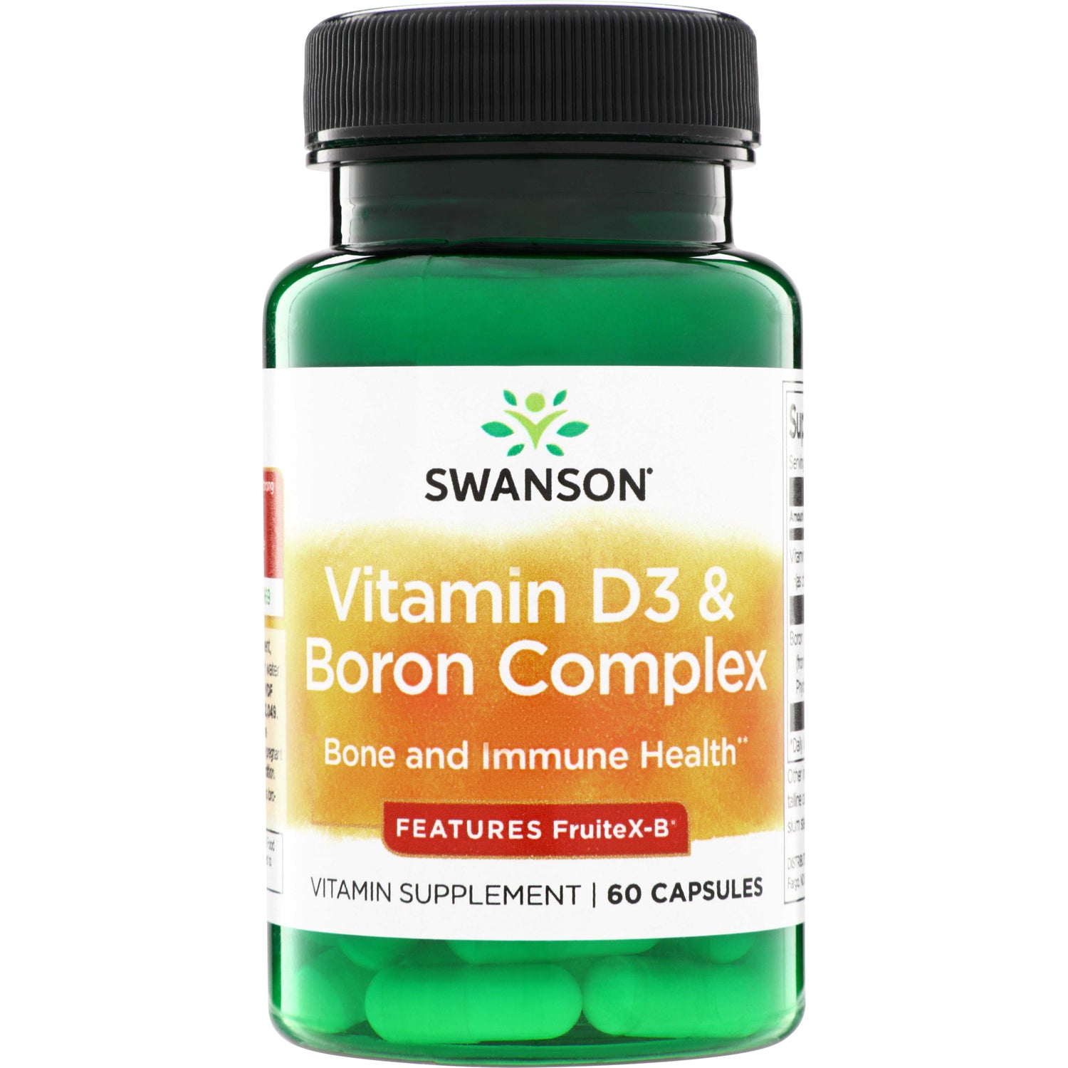 Витамин D и бор, Swanson Vitamin D & Boron, 60 капсул