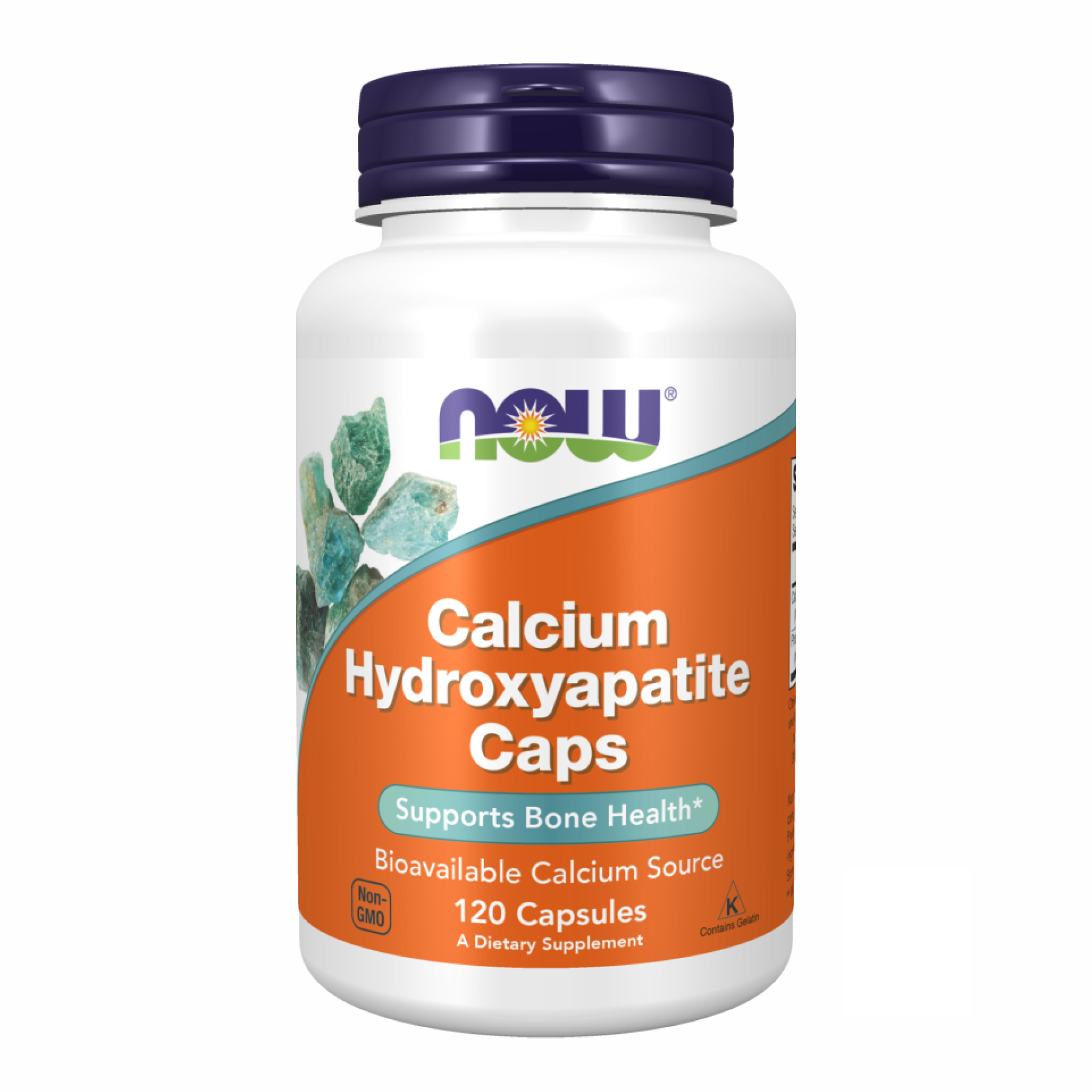 Кальцій і фосфор в капсулах, гідроксиапатит кальцію, Calcium Hydroxyapatite, Now Foods, 120 капсул