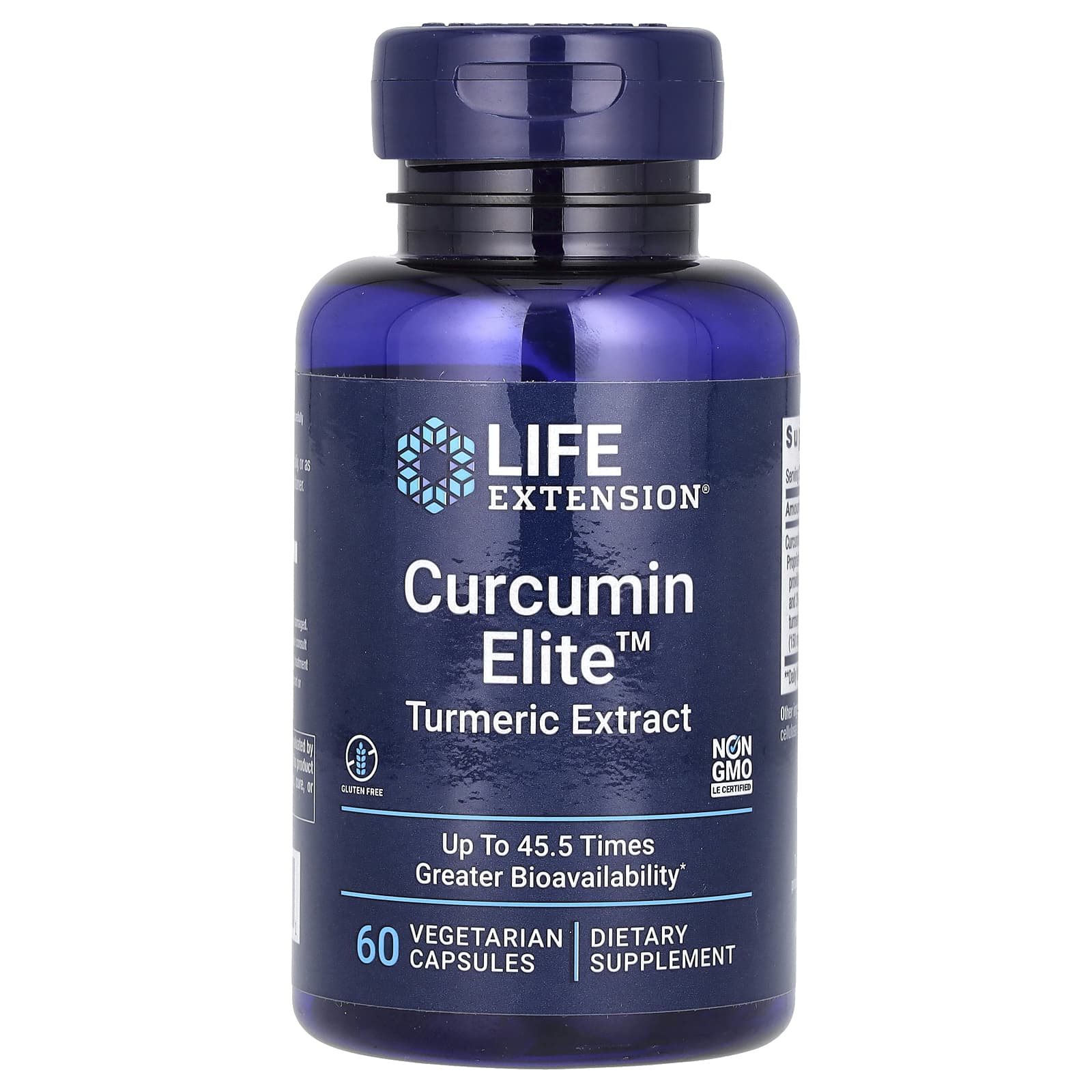 Куркума, Curcumin Elite Turmeric Extract, Life Extension, 60 вегетаріанських капсул