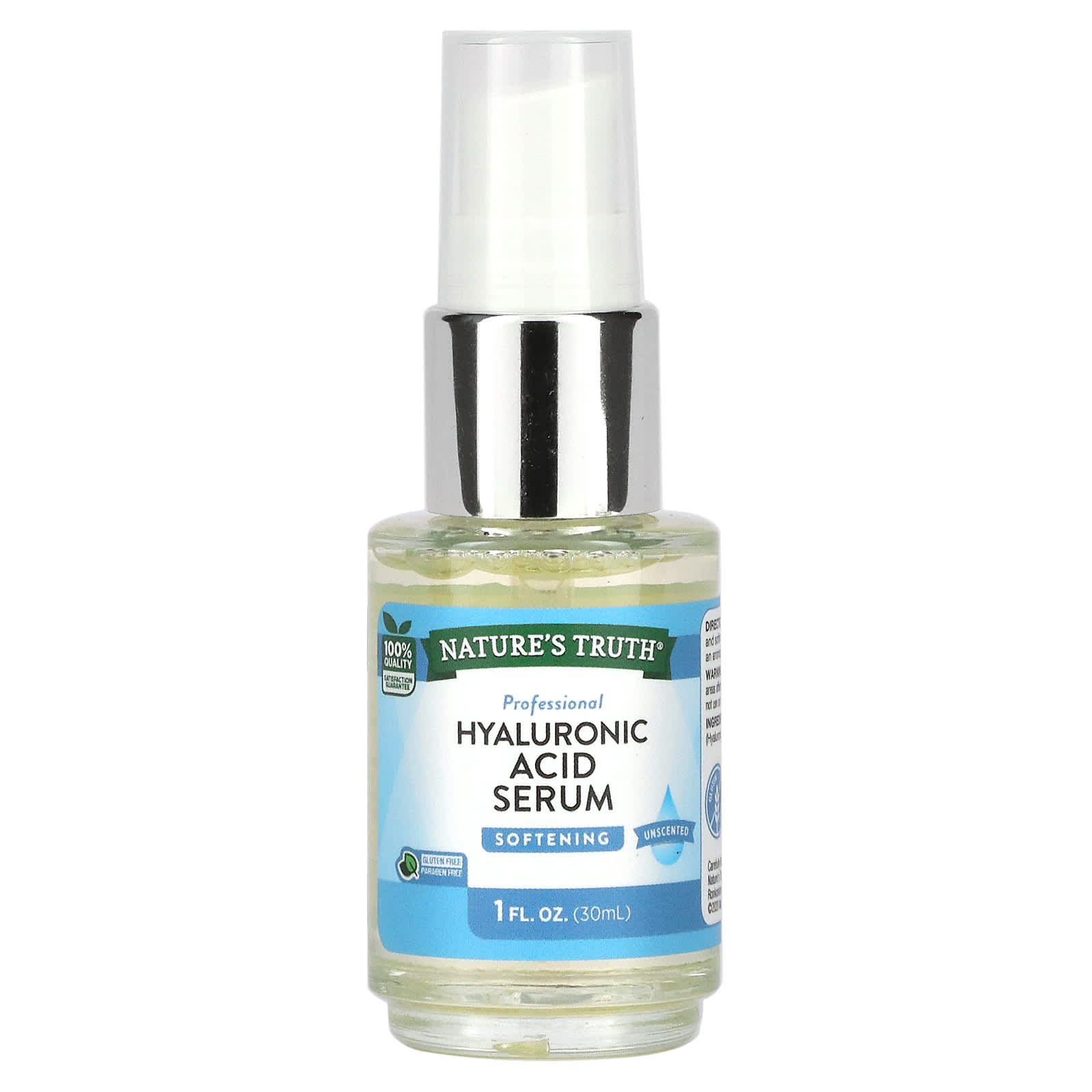 Сироватка для обличчя з гіалуроновою кислотою, Nature's Truth Hyaluronic Acid Serum, 30 мл (Без смаку)