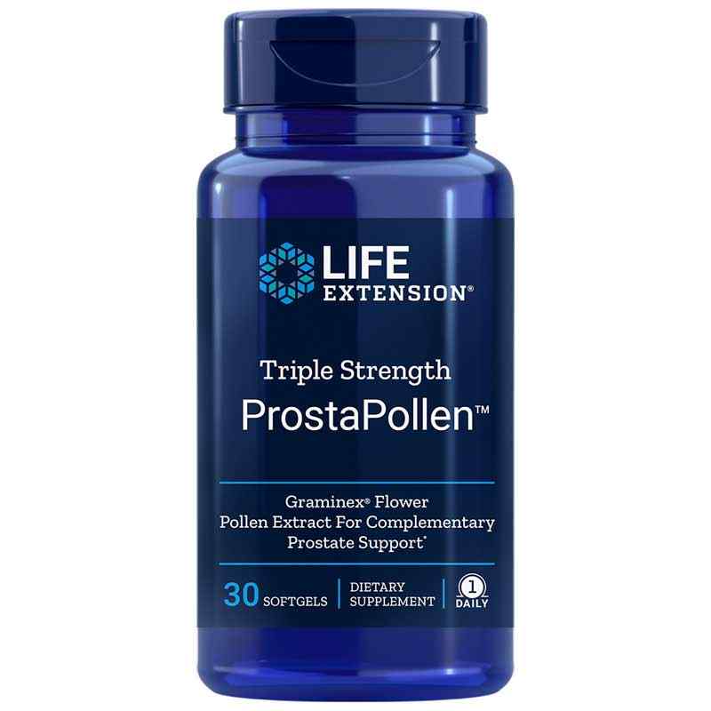 Захист чоловічого здоров'я, Life Extension Triple Strength ProstaPollen, 30 м'яких капсул