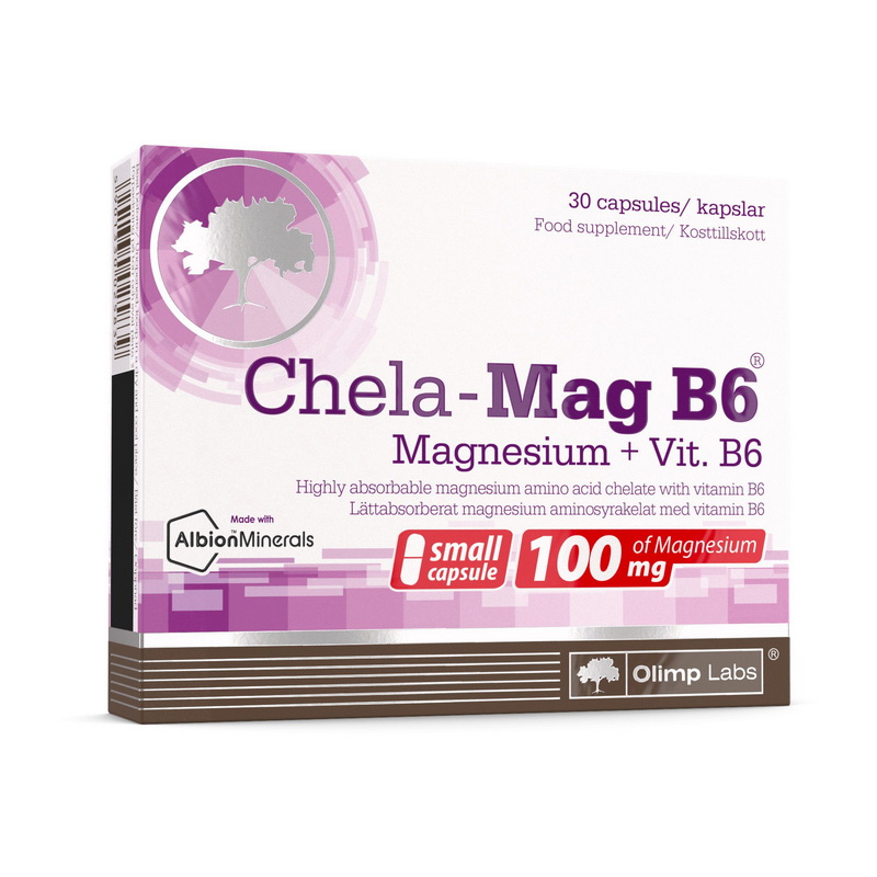 Магній з вітаміном B6, Olimp Nutrition Chela-Mag B6, 30 капсул