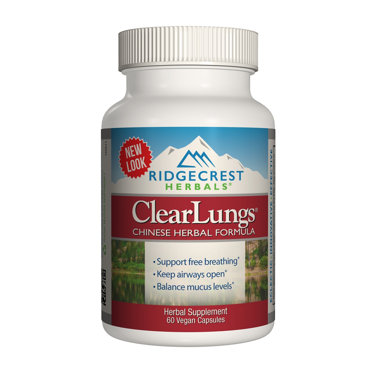 Комплекс для підтримки легенів, Ridgecrest Herbals Clear Lungs, 60 вегетаріанських капсул