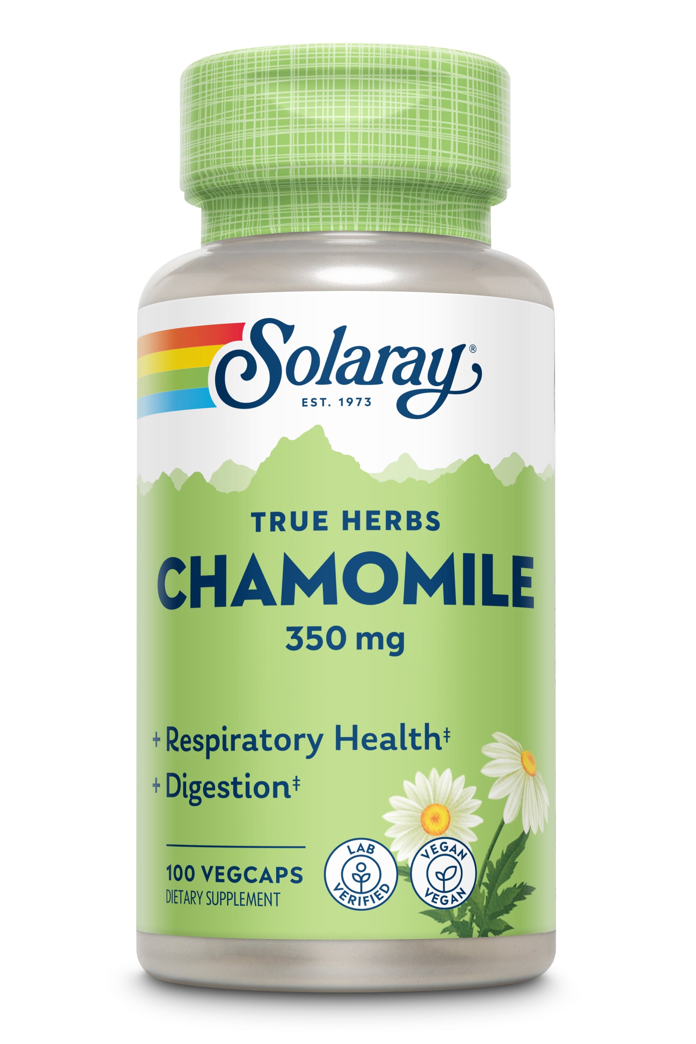 Ромашка, 350 мг, Chamomile, Solaray, 100 вегетаріанських капсул
