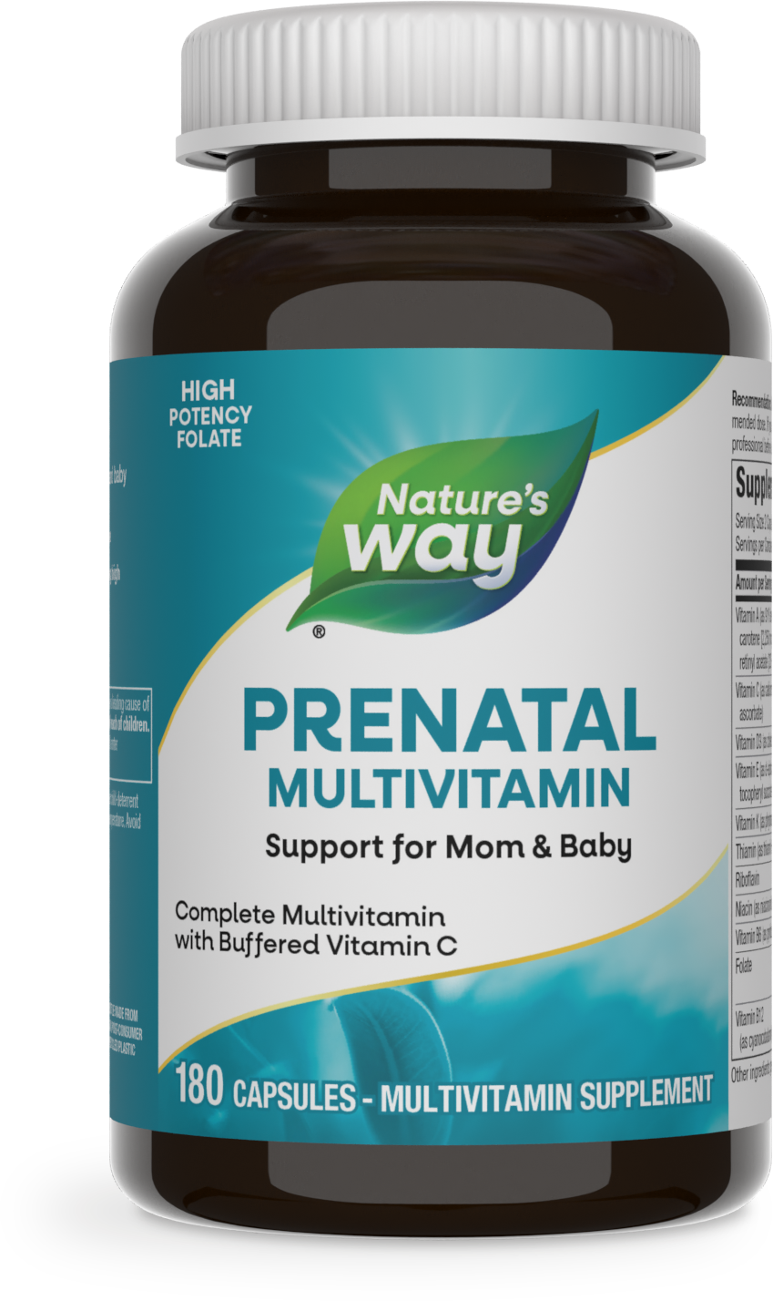 Мультивітаміни для вагітних, Nature's Way Prenatal Multi-Vitamin & Multi-Mineral, 180 капсул