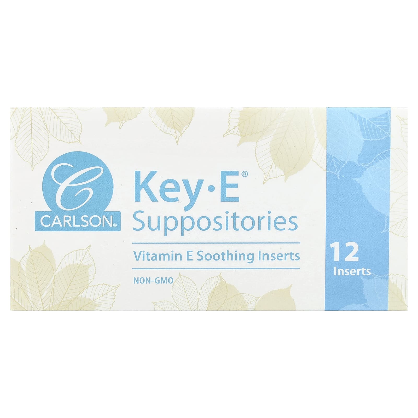 Свічки з вітаміном Е, Carlson Labs Key E Suppositories, 12 шт.