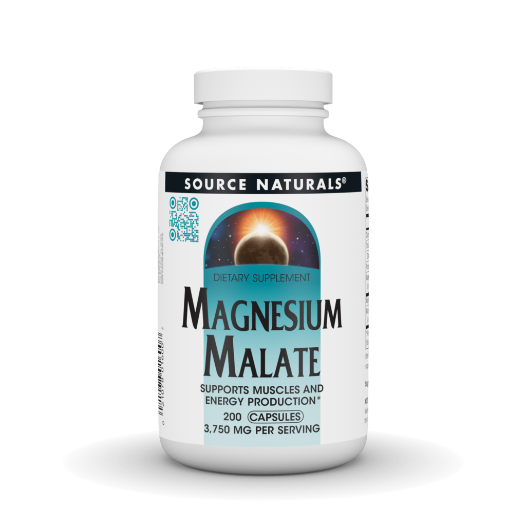 Магній малат, Source Naturals Magnesium Malate, 625 мг, 200 капсул