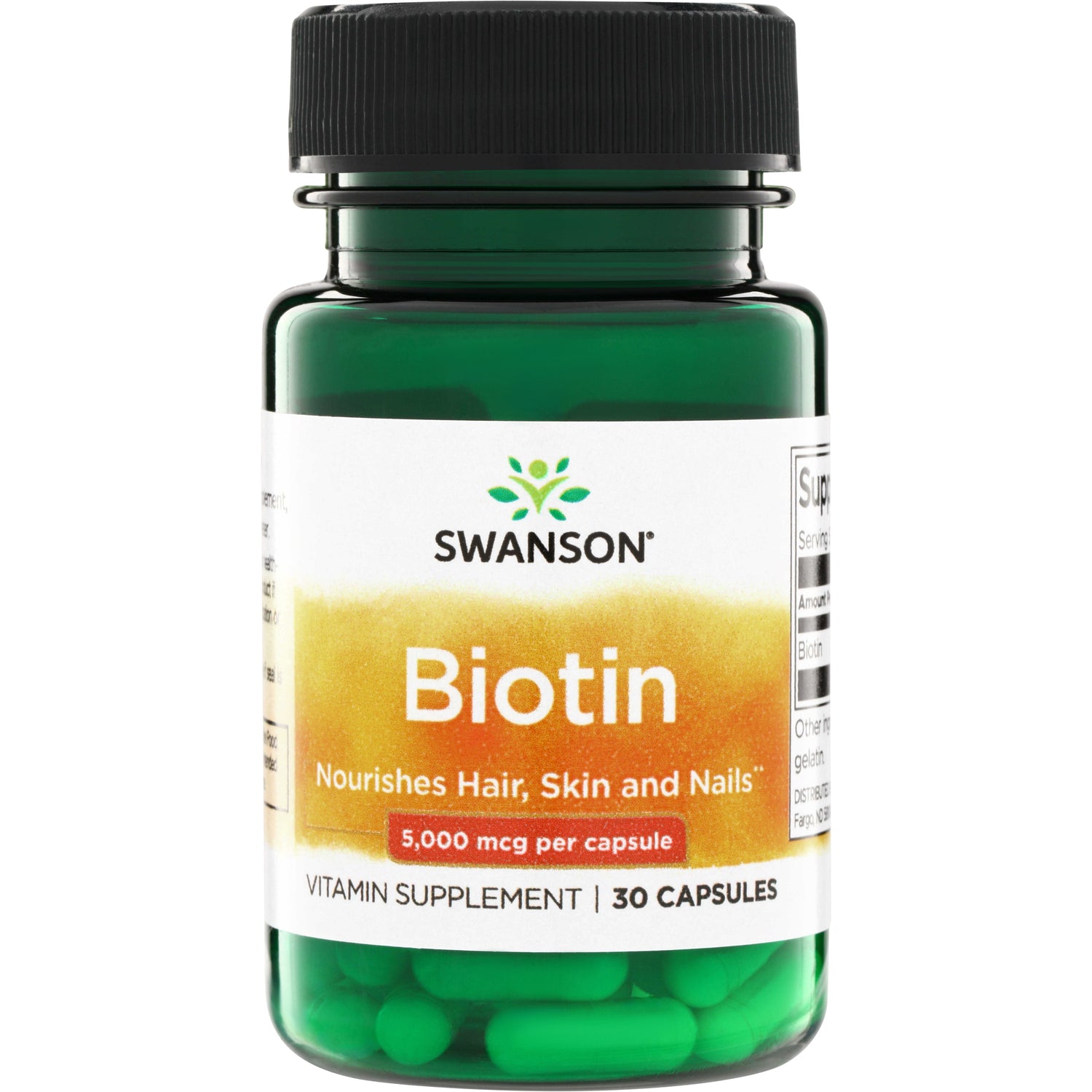 Біотин, Swanson Biotin, 5000 мкг, 30 капсул