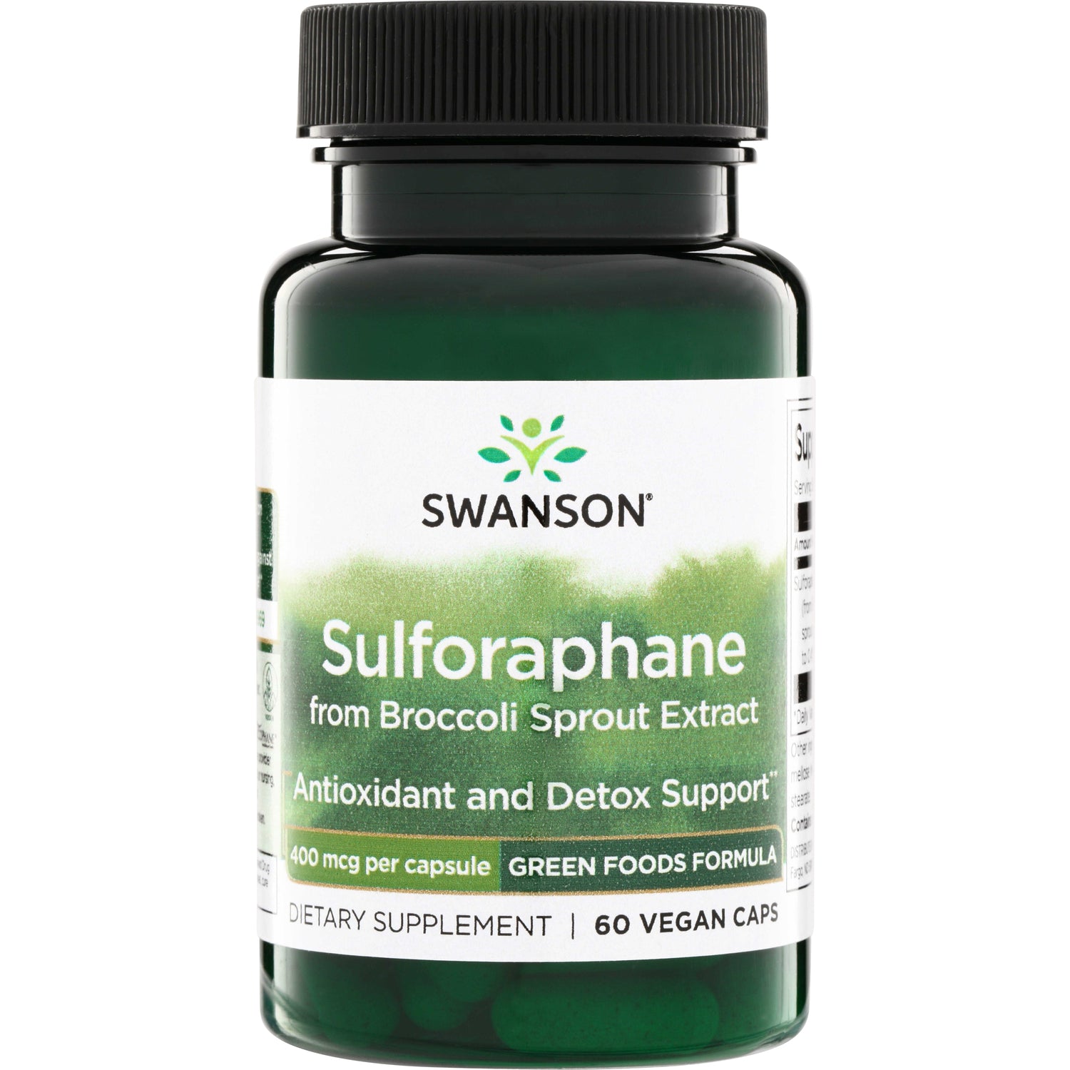 Сульфорафан з екстракту броколі, Swanson Sulforaphane from Broccoli Sprout Extract, 400 мкг, 60 вегетаріанських капсул